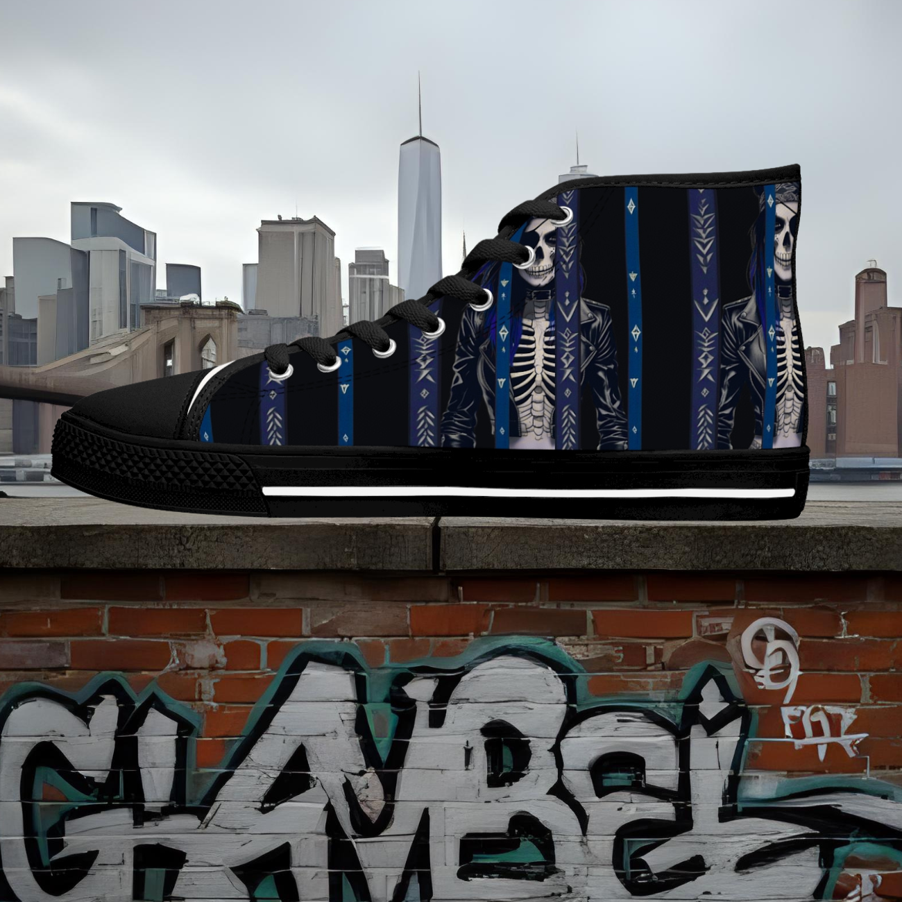 Gothic Skeleton High Top Sneakers for Women, Unique Shoes, Casual Style, Halloween Footwear, Trendy Sneakers product thumbnail image Gothic Skeleton High Top Sneakers for Women, Unique Shoes, Casual Style, Halloween Footwear, Trendy Sneakers product thumbnail image