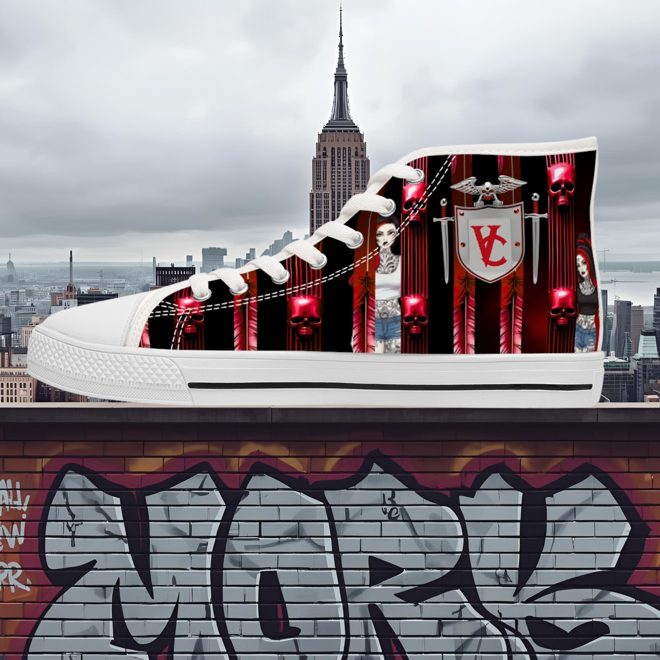 Gothic Women’s High Top Sneakers, Stylish Footwear, Trendy High Tops, Unique Sneakers, Statement Shoes, Perfect for Halloween product thumbnail image Gothic Women’s High Top Sneakers, Stylish Footwear, Trendy High Tops, Unique Sneakers, Statement Shoes, Perfect for Halloween product thumbnail image