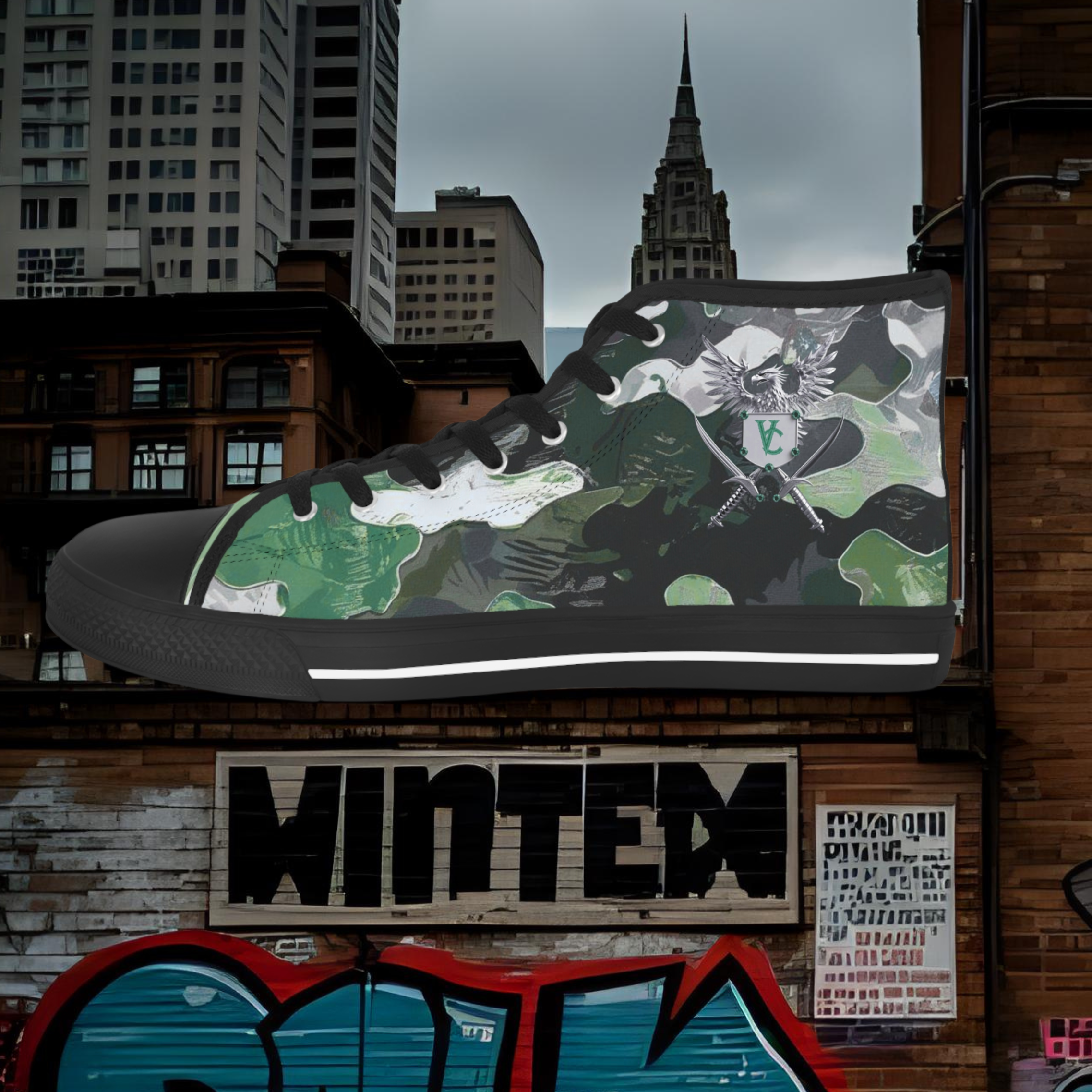 Stylish High Top Sneakers for Trendsetters - Unique Footwear for Casual Outings, Street Style, Fashion Lovers, Gift Ideas, Festival Footwear