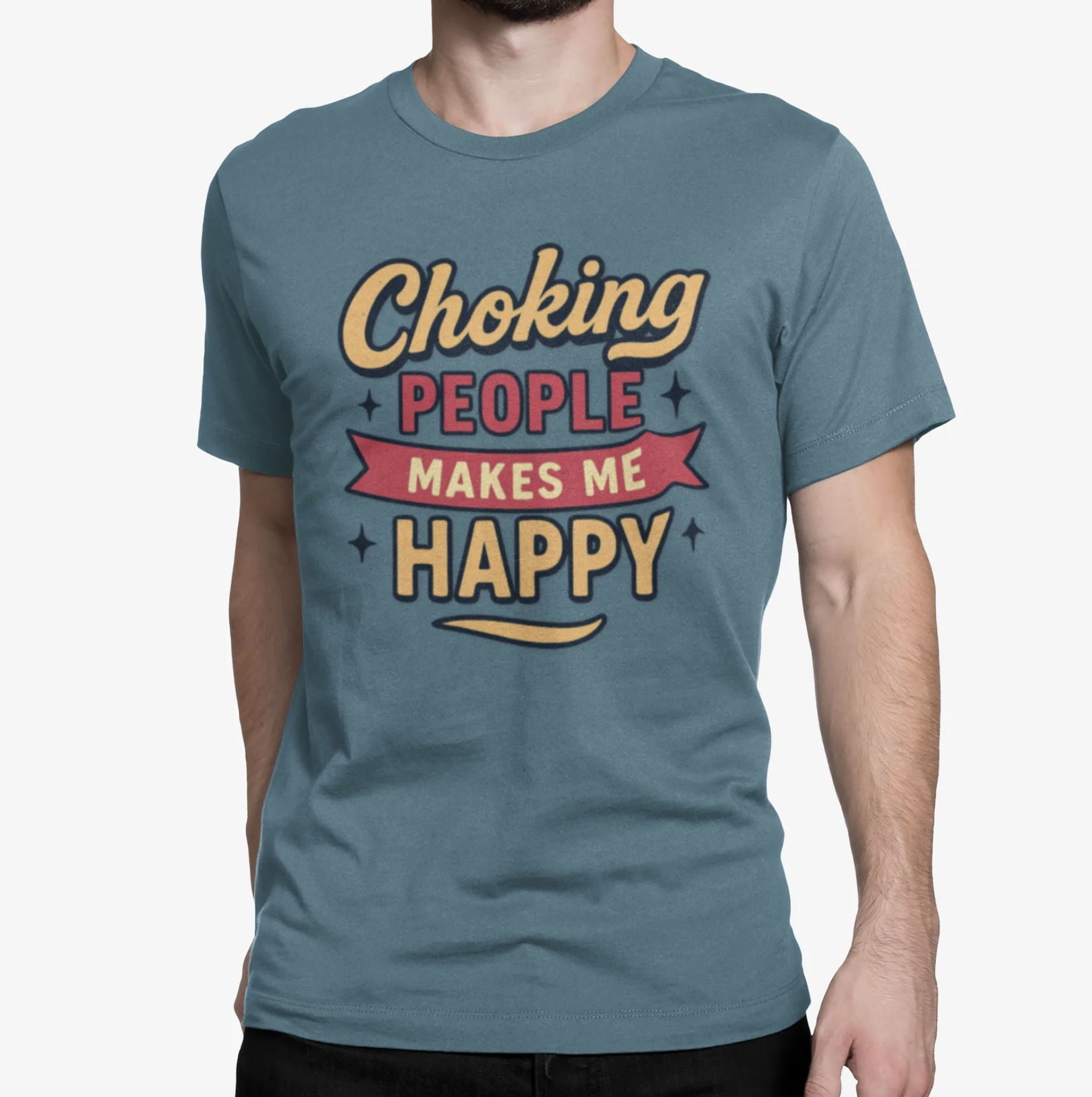 Choking People Makes Me Happy BJJ Men/Unisex T-Shirt