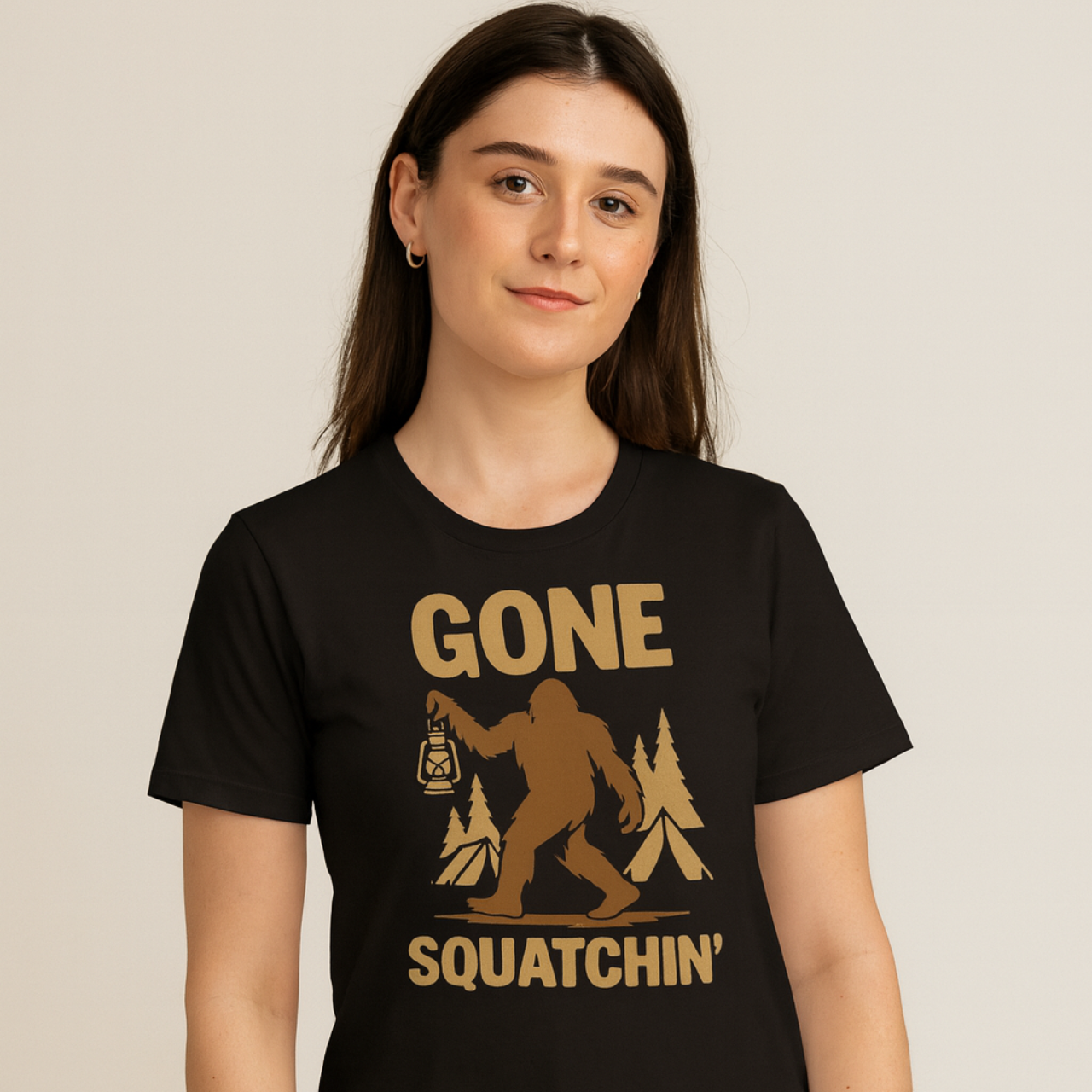 Bigfoot Gone Squatchin' T-Shirt, Fun Outdoor Tee, Nature Lover Gift, Camping Shirt, Sasquatch Apparel, Adventure Wear