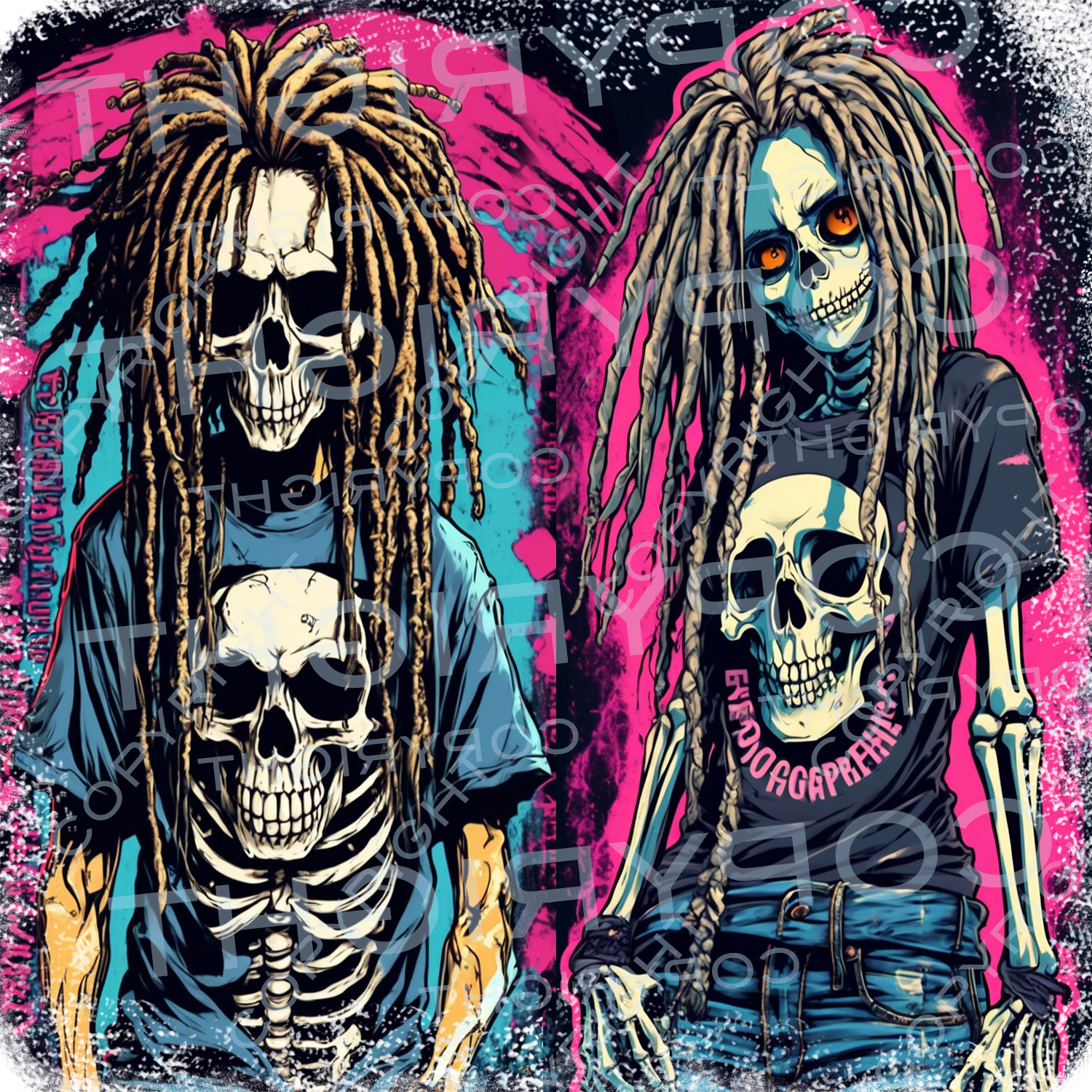 Guy and Doll Goth Skeleton Softstyle Tee product thumbnail image