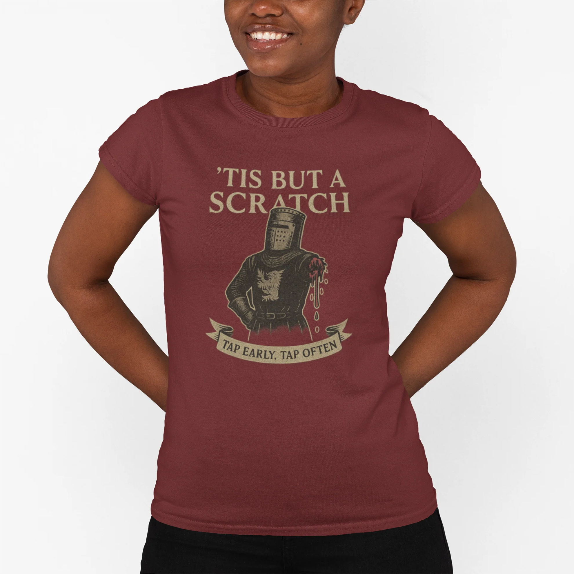 'Tis But a Scratch Black Knight BJJ Women's T-Shirt