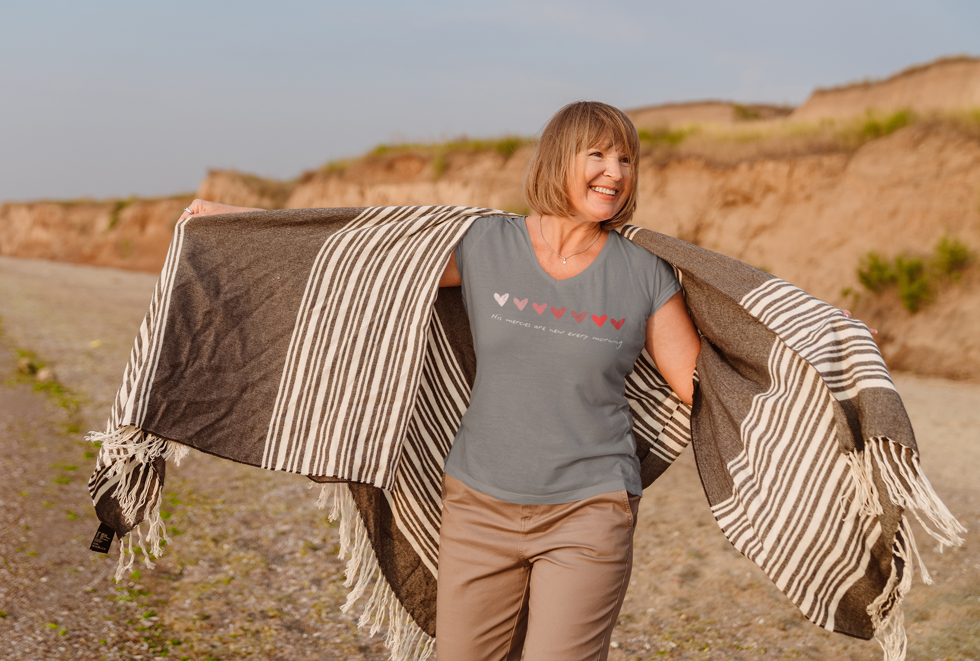 His Mercies Are New Every Morning V-Neck Tee product thumbnail image