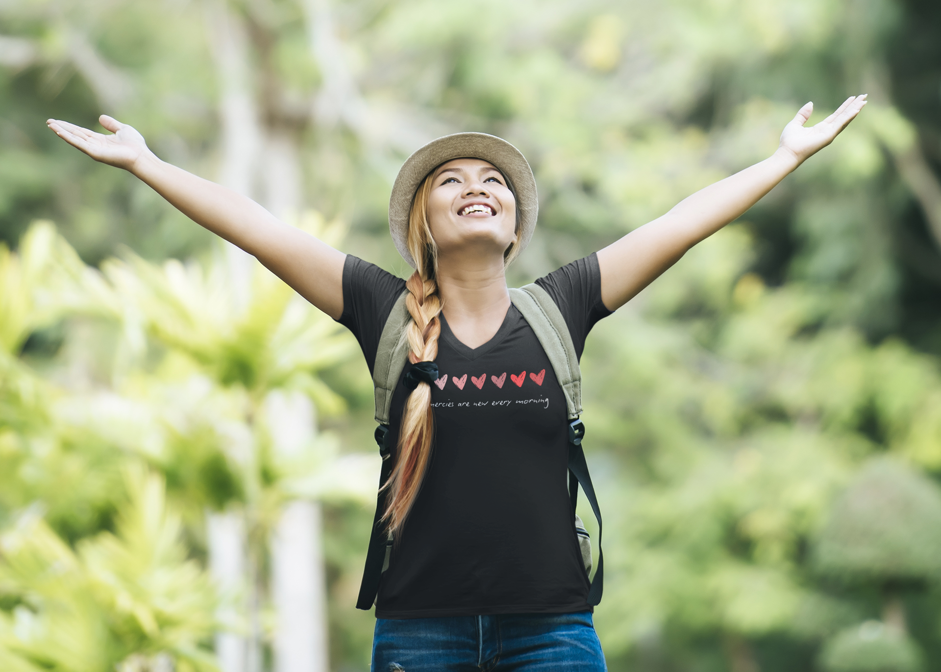 His Mercies Are New Every Morning V-Neck Tee product thumbnail image