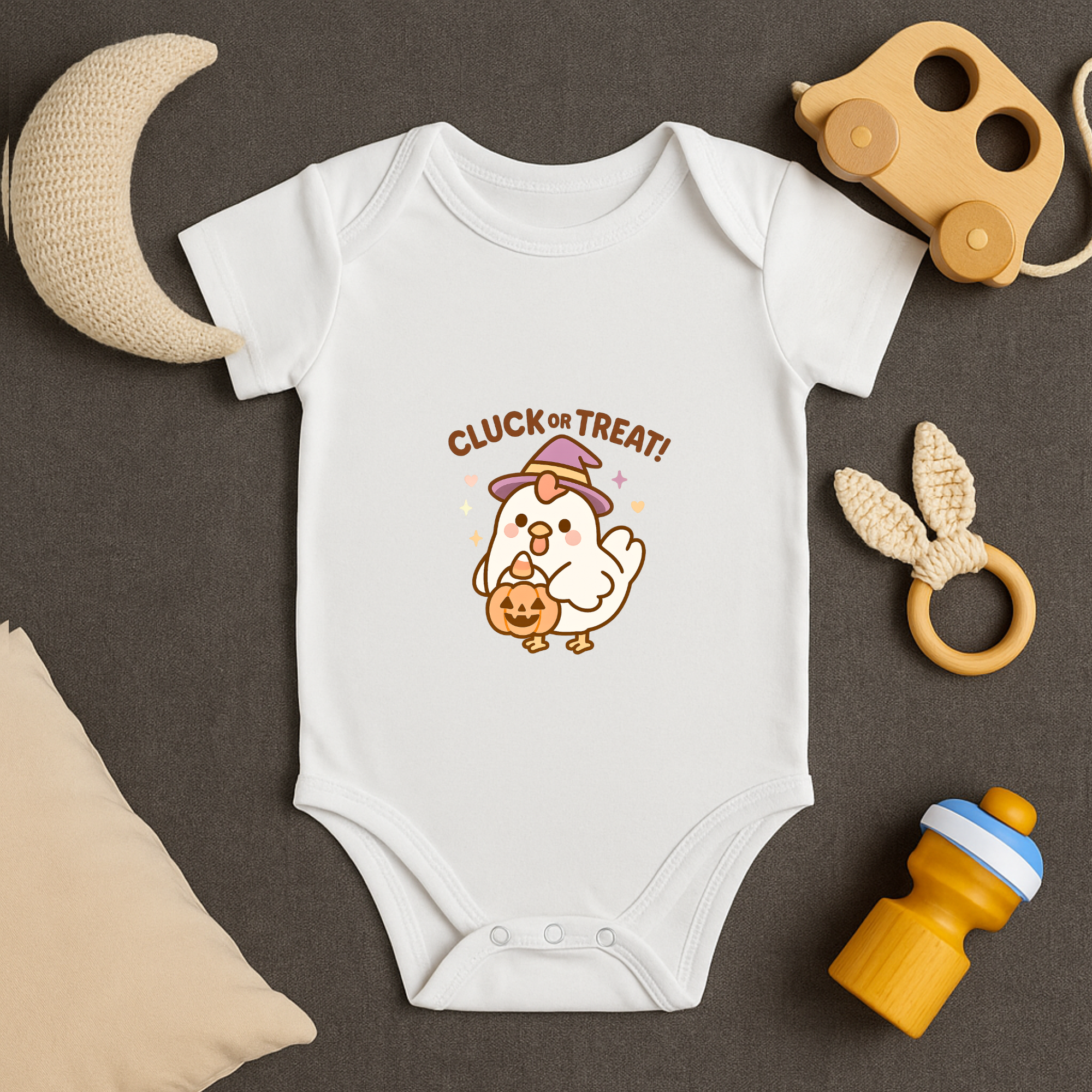 Adorable Halloween Baby Onesie “Cluck or Treat” Bodysuit | Cute Chicken Costume Baby Outfit | Toddler And Infant Fall Holiday Gift product thumbnail image Adorable Halloween Baby Onesie “Cluck or Treat” Bodysuit | Cute Chicken Costume Baby Outfit | Toddler And Infant Fall Holiday Gift product thumbnail image