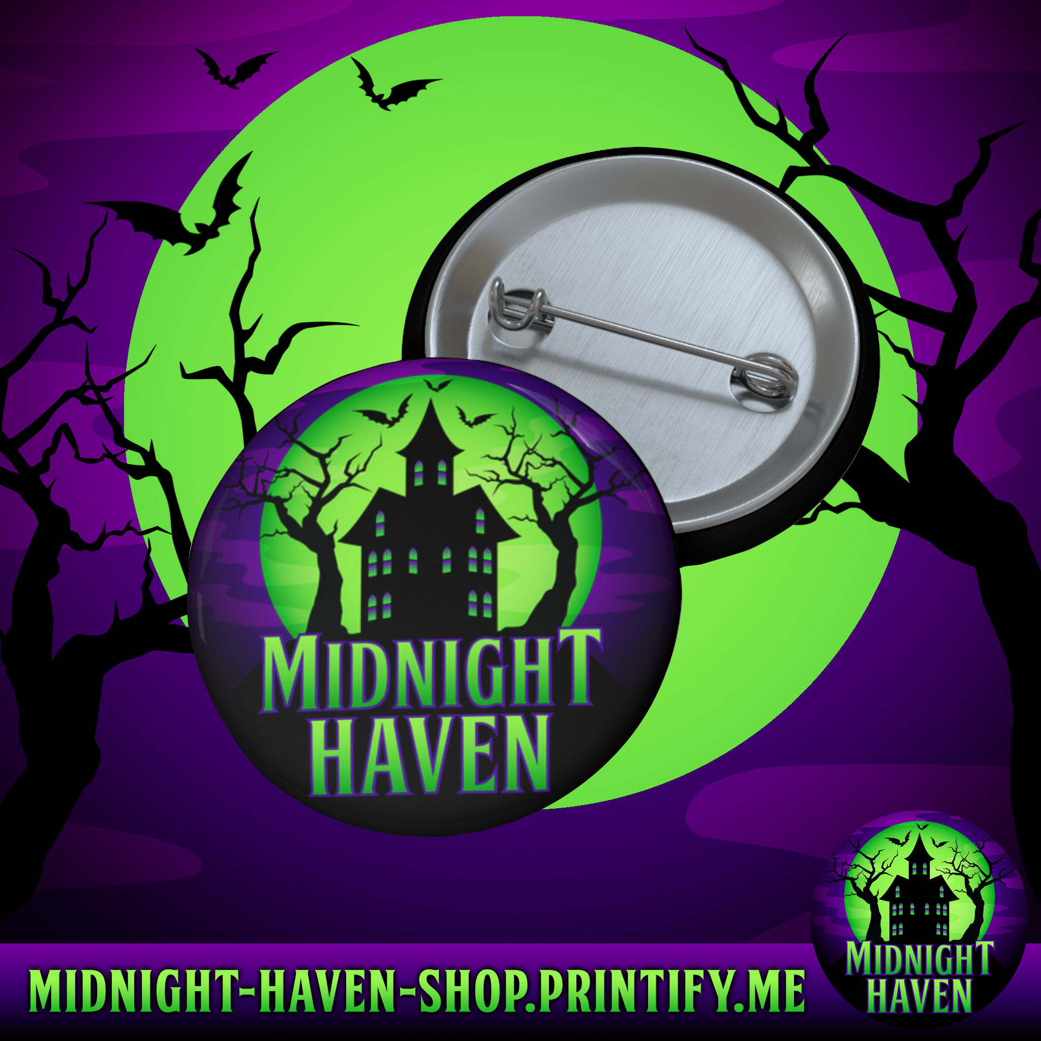Pin Button - Midnight Haven Shop product thumbnail image Pin Button - Midnight Haven Shop product thumbnail image