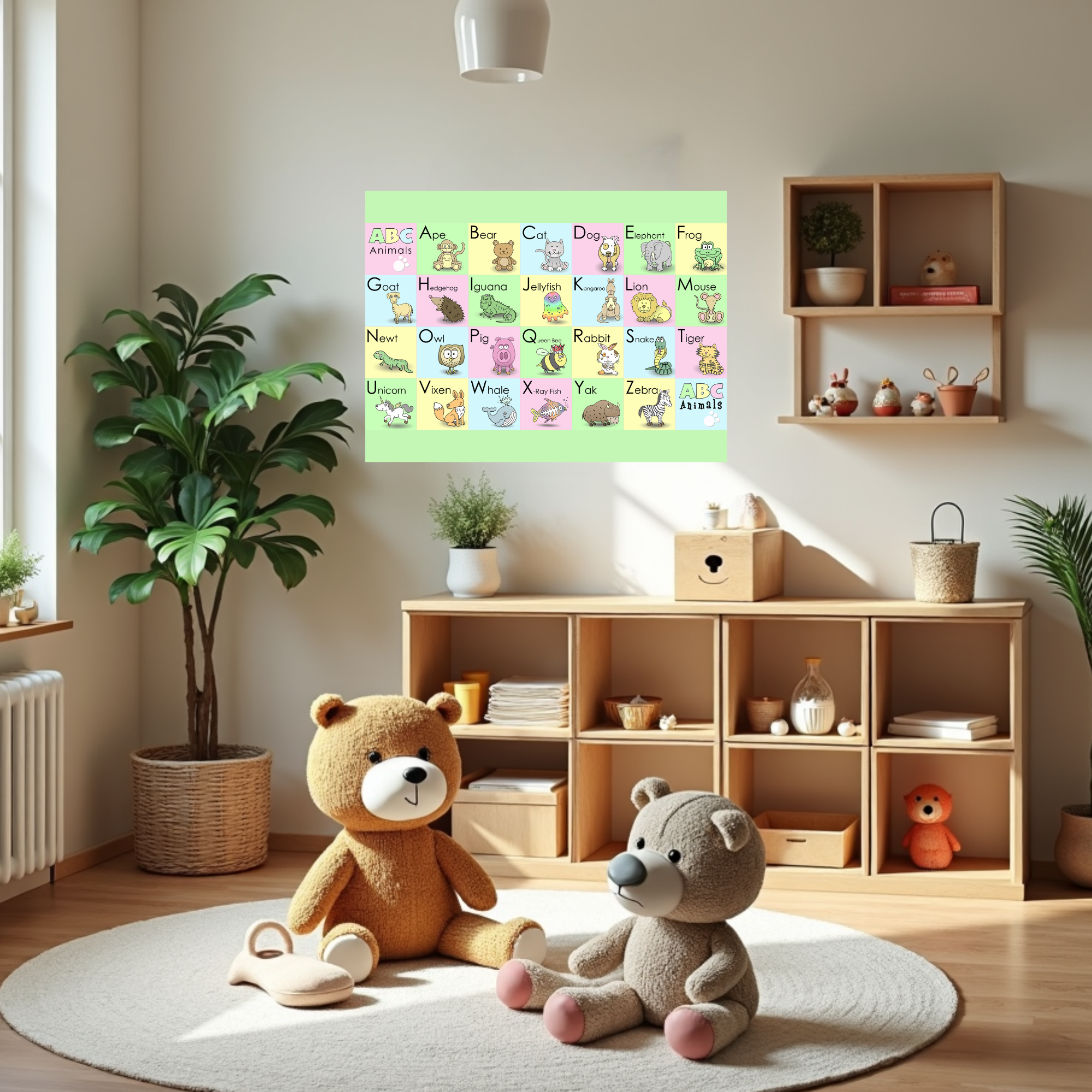 ABC Animals Canvas Art, Kid's Wall Decor, Nursery Wall Art, Animal Alphabet Print, Children's Room Decoration product thumbnail image ABC Animals Canvas Art, Kid's Wall Decor, Nursery Wall Art, Animal Alphabet Print, Children's Room Decoration product thumbnail image