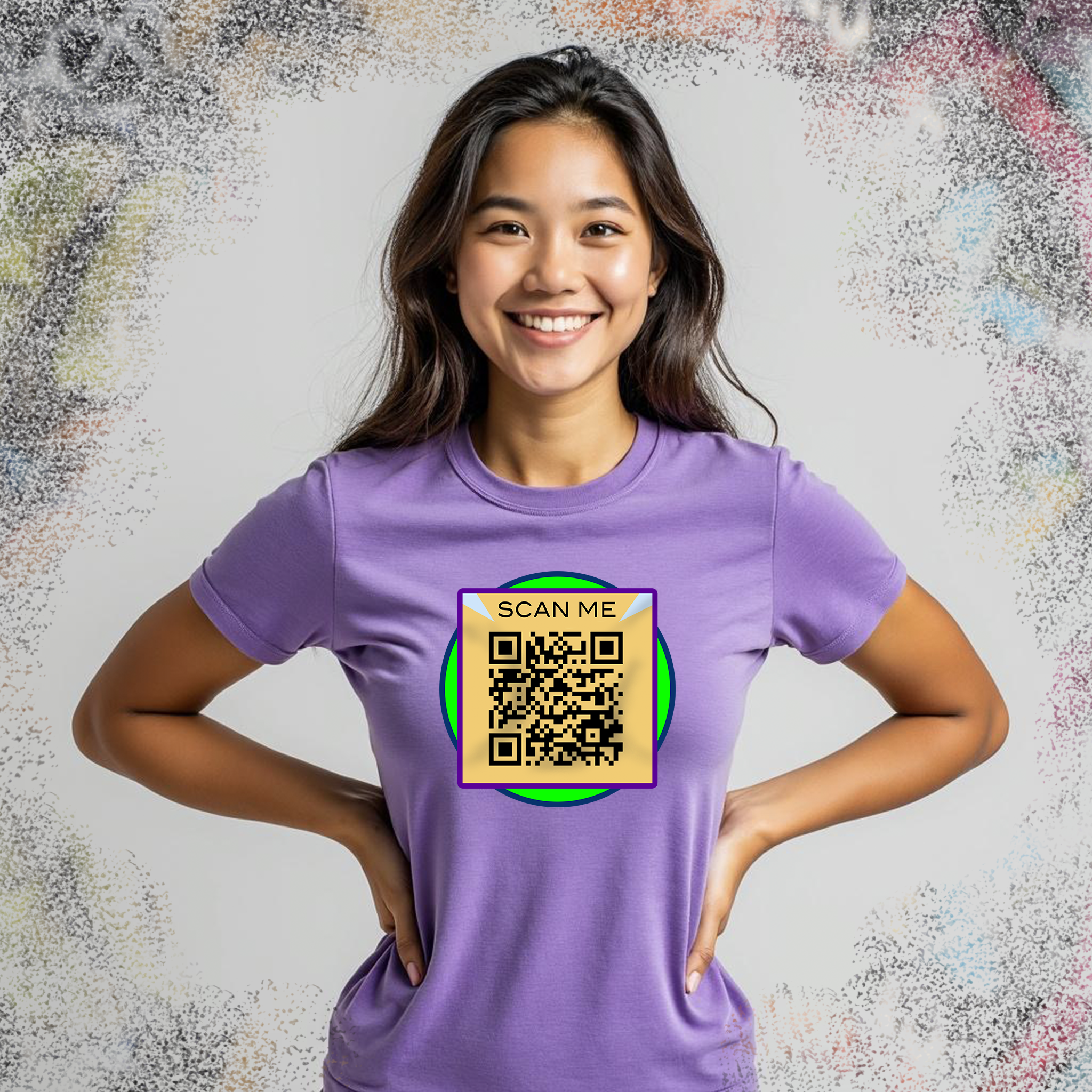 UPDATED! Fun QR Code - Unisex Softstyle T-Shirt product thumbnail image
