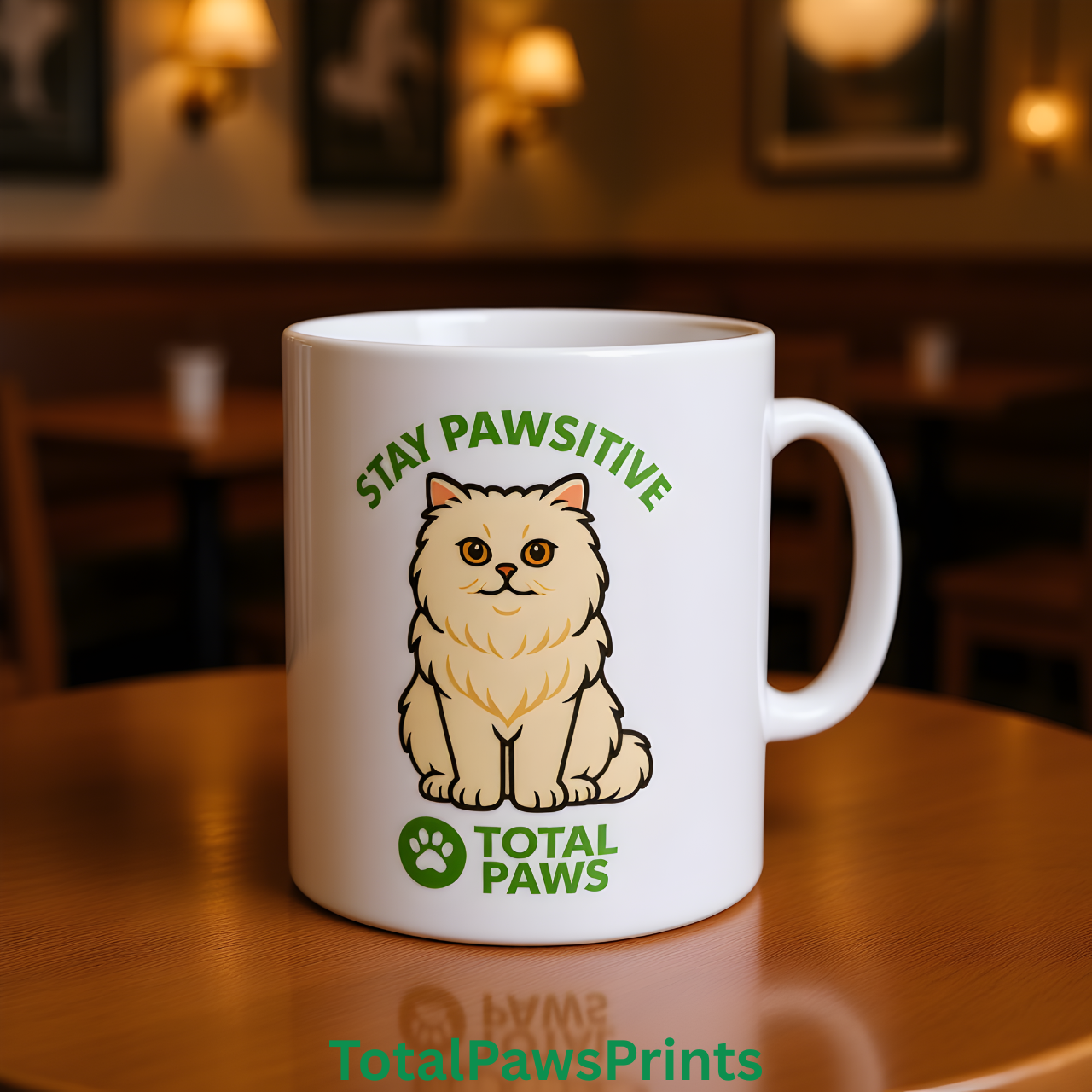 🐾 Stay Pawsitive – Persian Edition Mug (11 oz / 15 oz)
