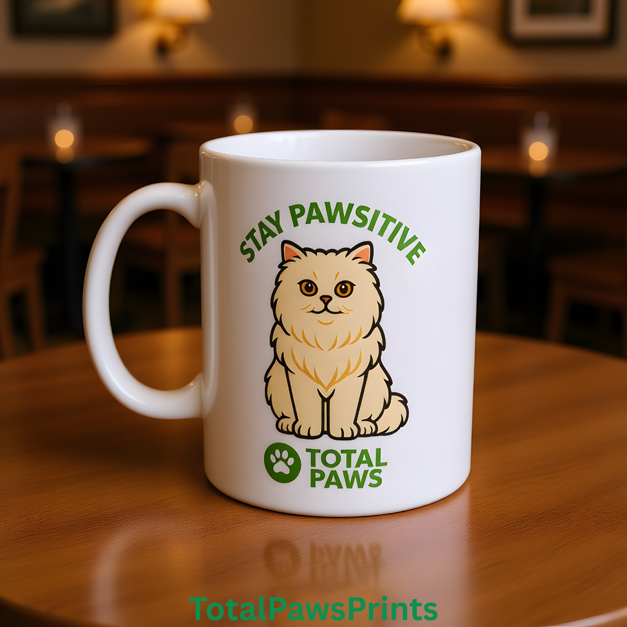 🐾 Stay Pawsitive – Persian Edition Mug (11 oz / 15 oz) product thumbnail image