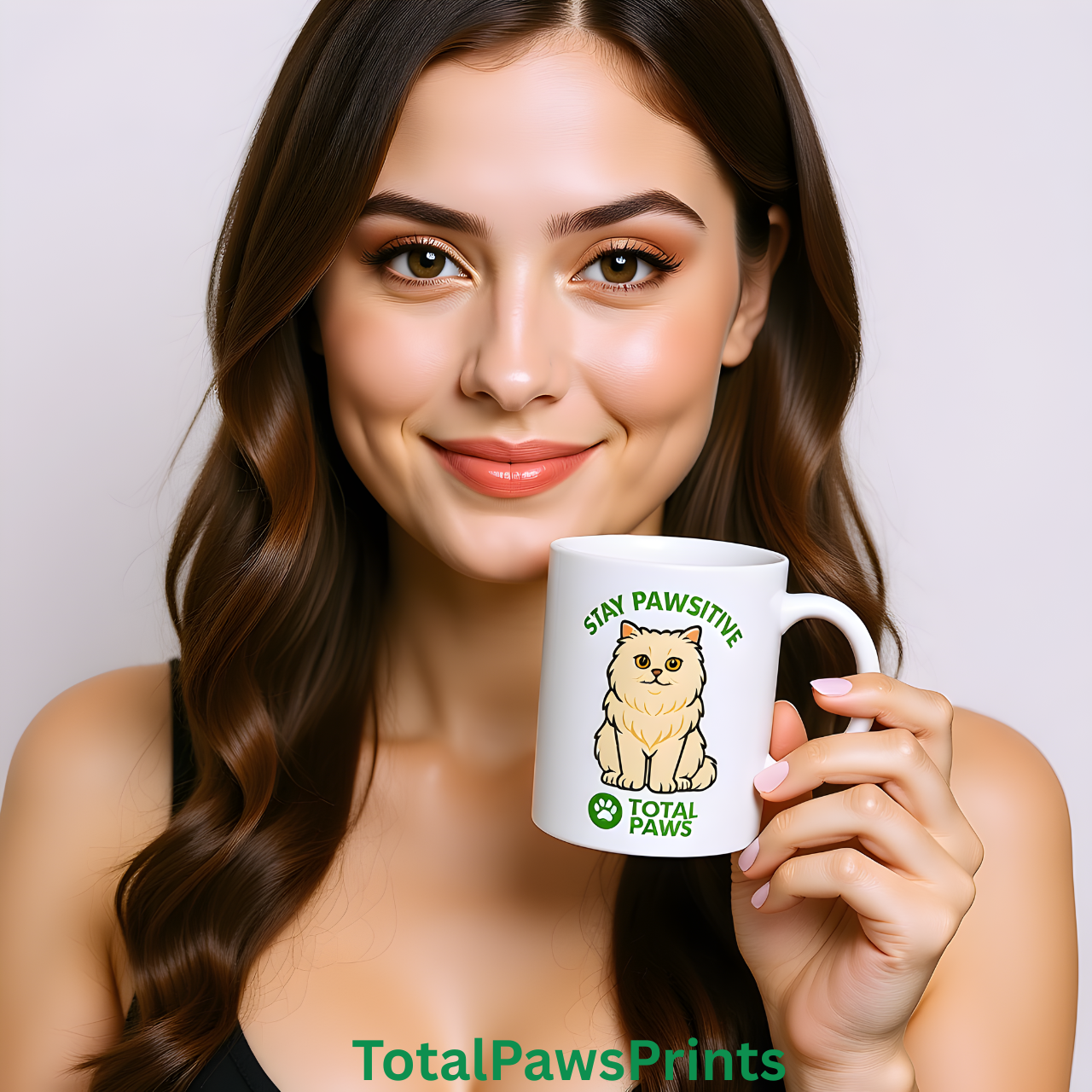 🐾 Stay Pawsitive – Persian Edition Mug (11 oz / 15 oz) product thumbnail image