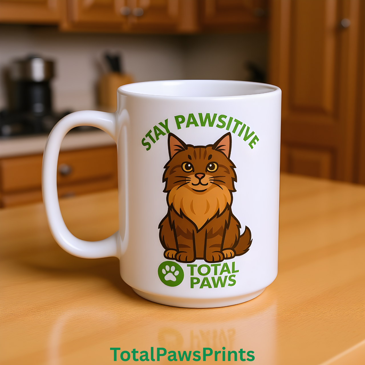 🐾Stay Pawsitive – Maine Coon Edition Mug (11 oz / 15 oz)