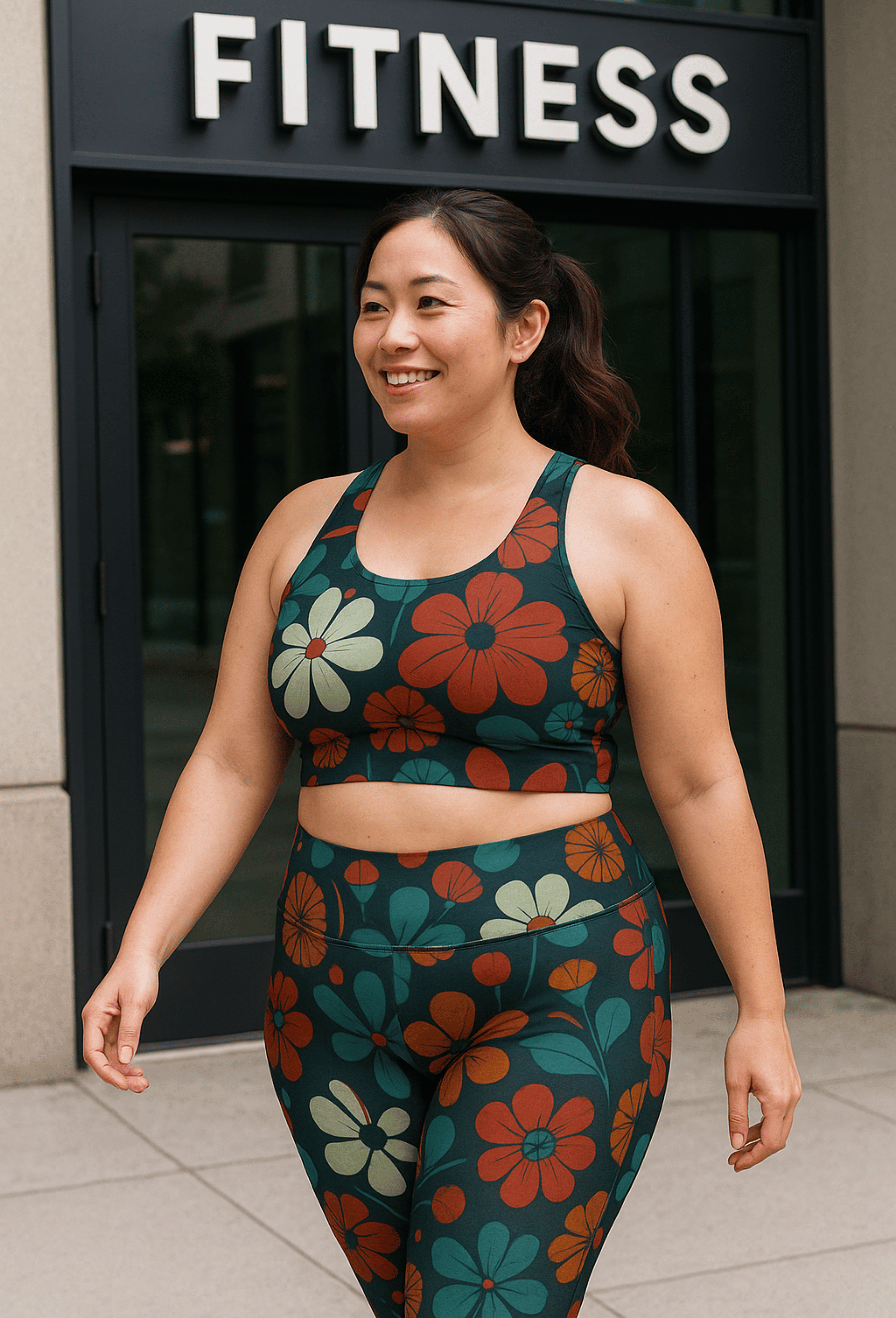 Floral Sports Bra for Active Women, Workout Gear, Fitness Apparel, Yoga Top, Athleisure, Gift for Her product thumbnail image