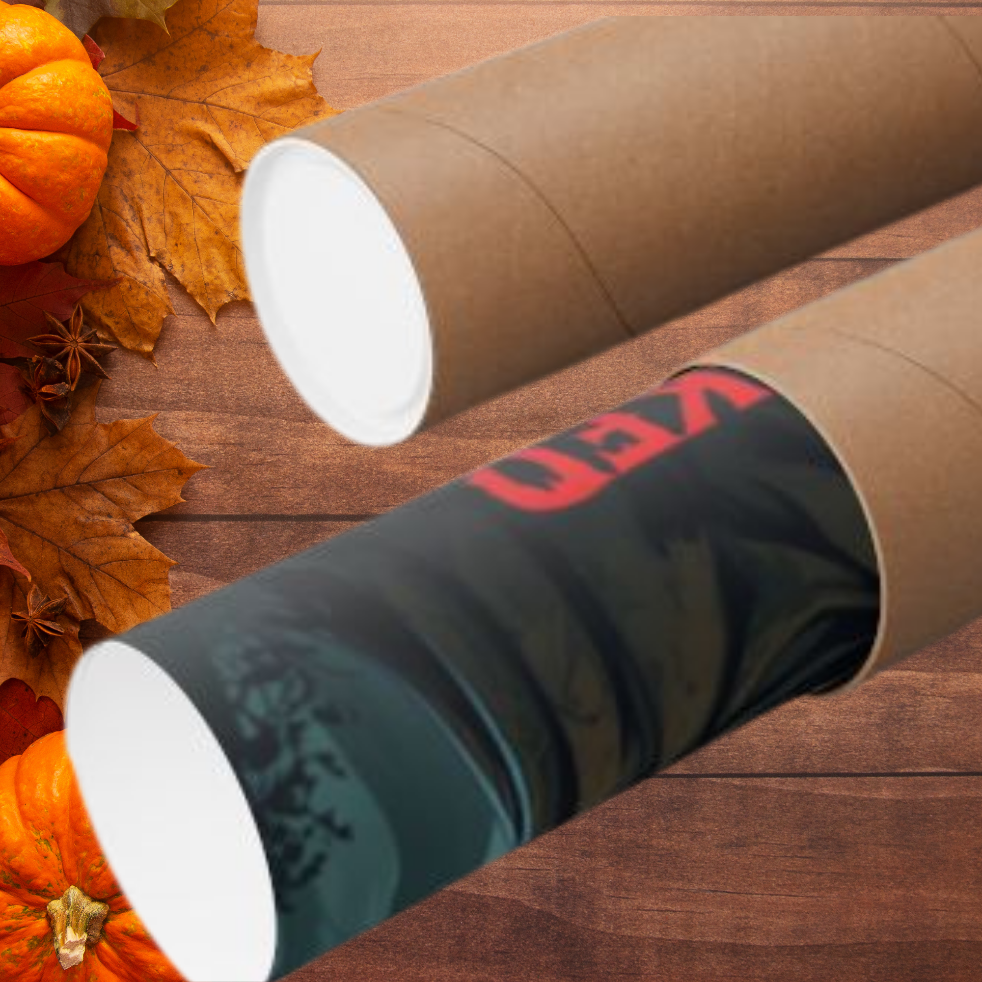 Cloaked in Clucks Halloween Poster | Spooky Chicken Wall Art | Matte Vertical Print | Funny Creepy Poultry Décor product thumbnail image