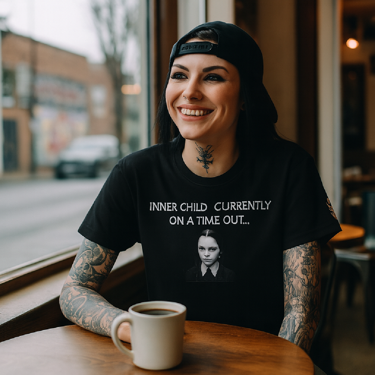 Inner Child Black 100% Cotton T-Shirt