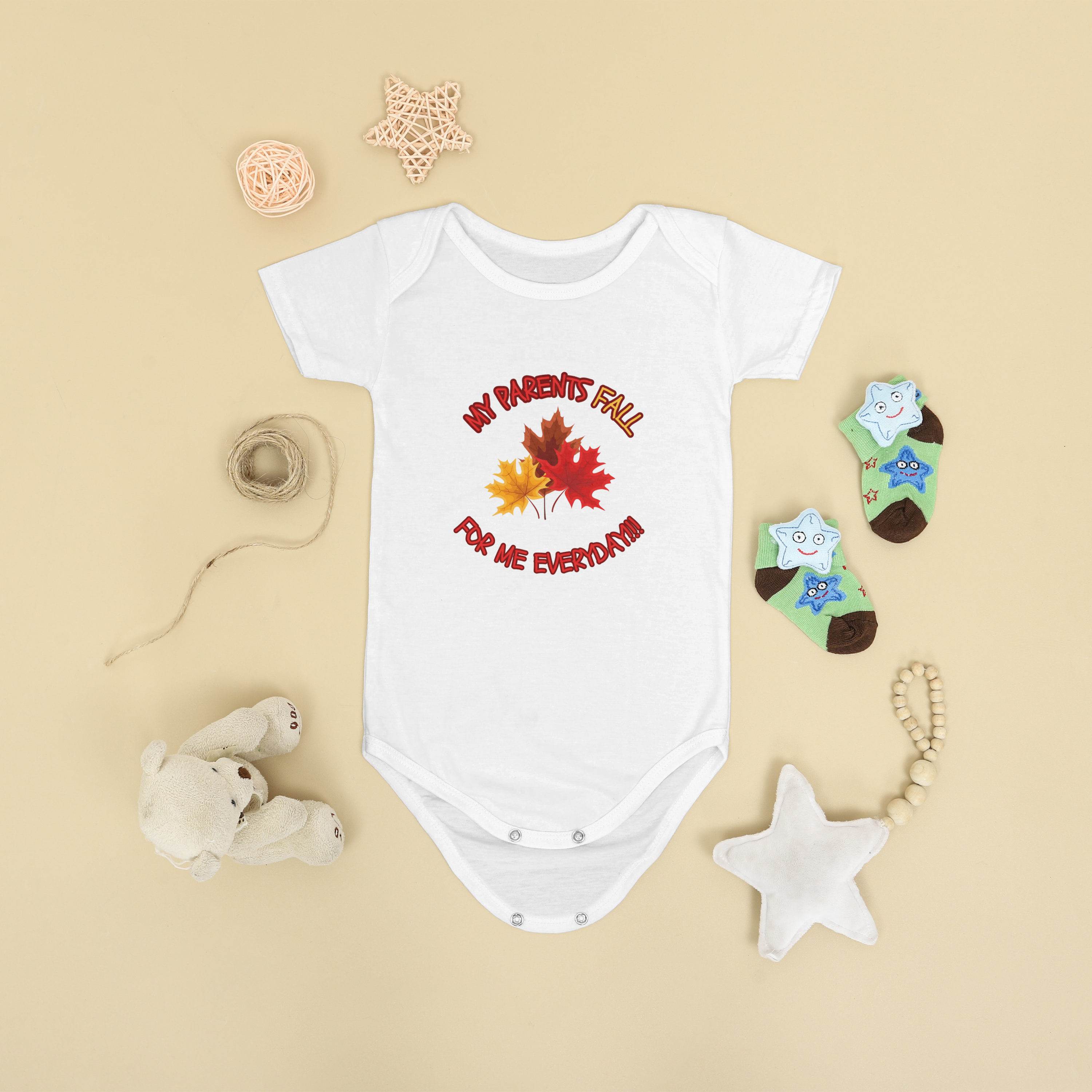 Adorable Fall-Themed Infant Bodysuit, My Parents Fall For Me, Cute Baby Outfit, Autumn Baby Clothes, Fall Gift, Cozy Baby Apparel