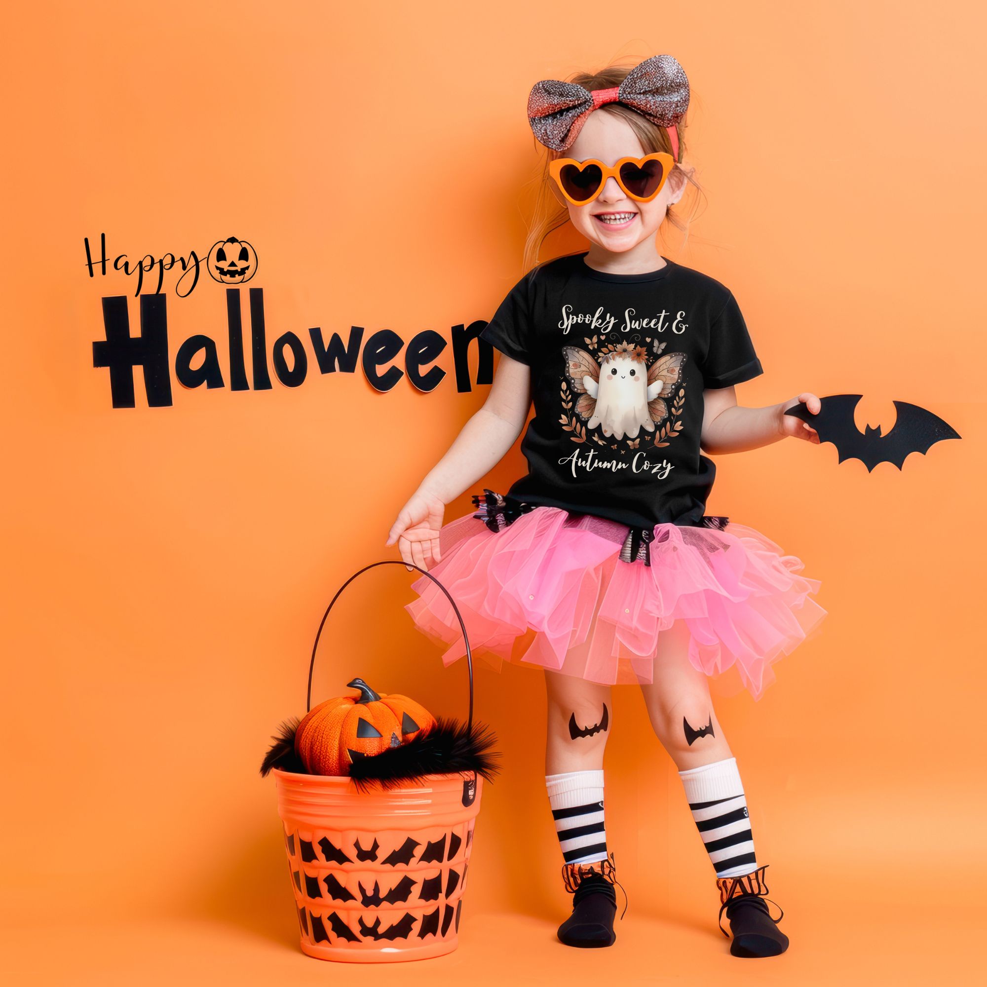 Spooky Sweet &amp; Autumn Cozy kids Tee  product thumbnail image