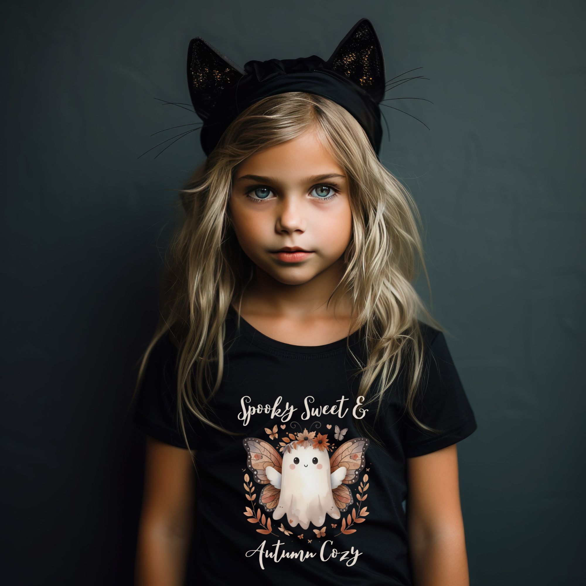 Spooky Sweet &amp; Autumn Cozy kids Tee  product thumbnail image