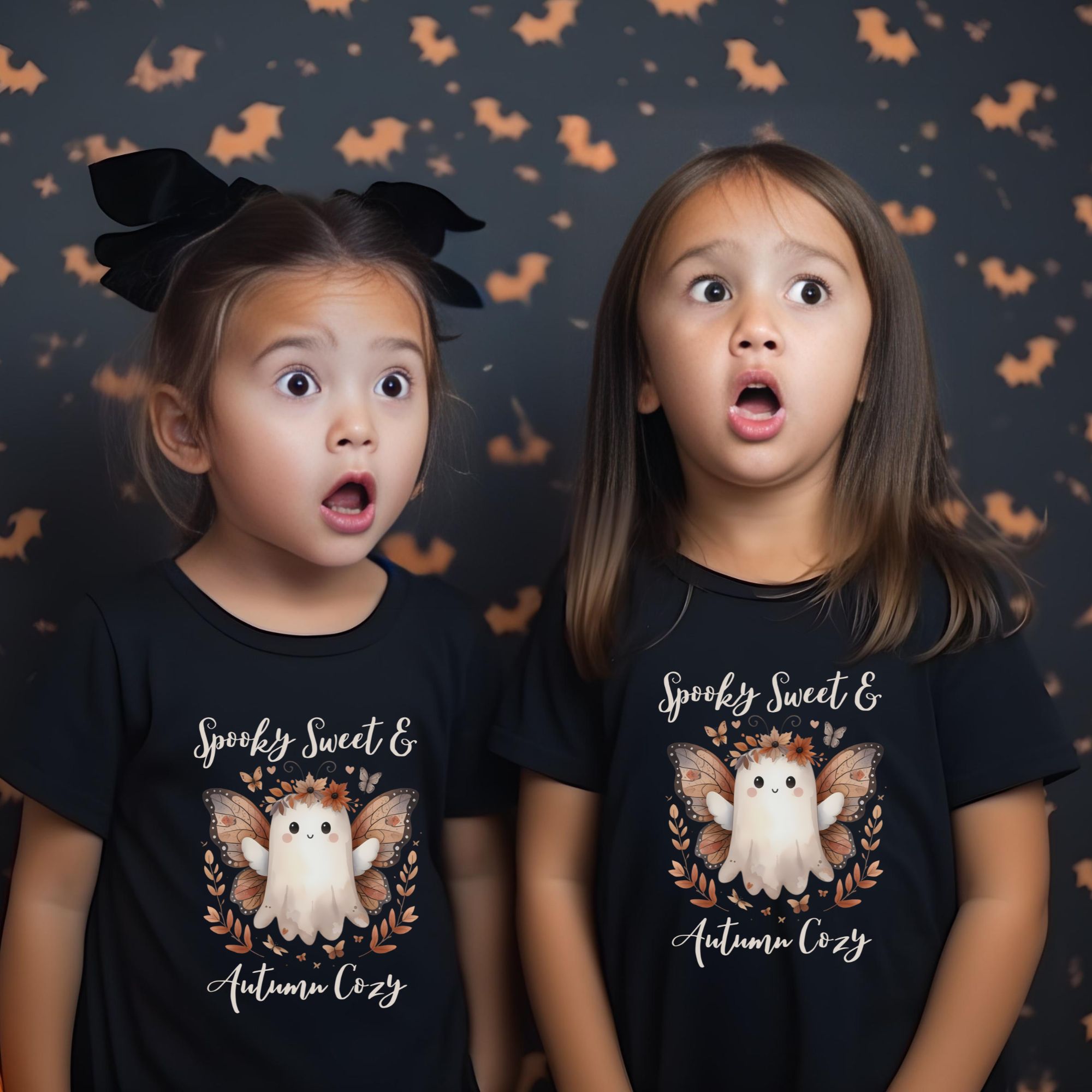 Spooky Sweet &amp; Autumn Cozy kids Tee  product thumbnail image