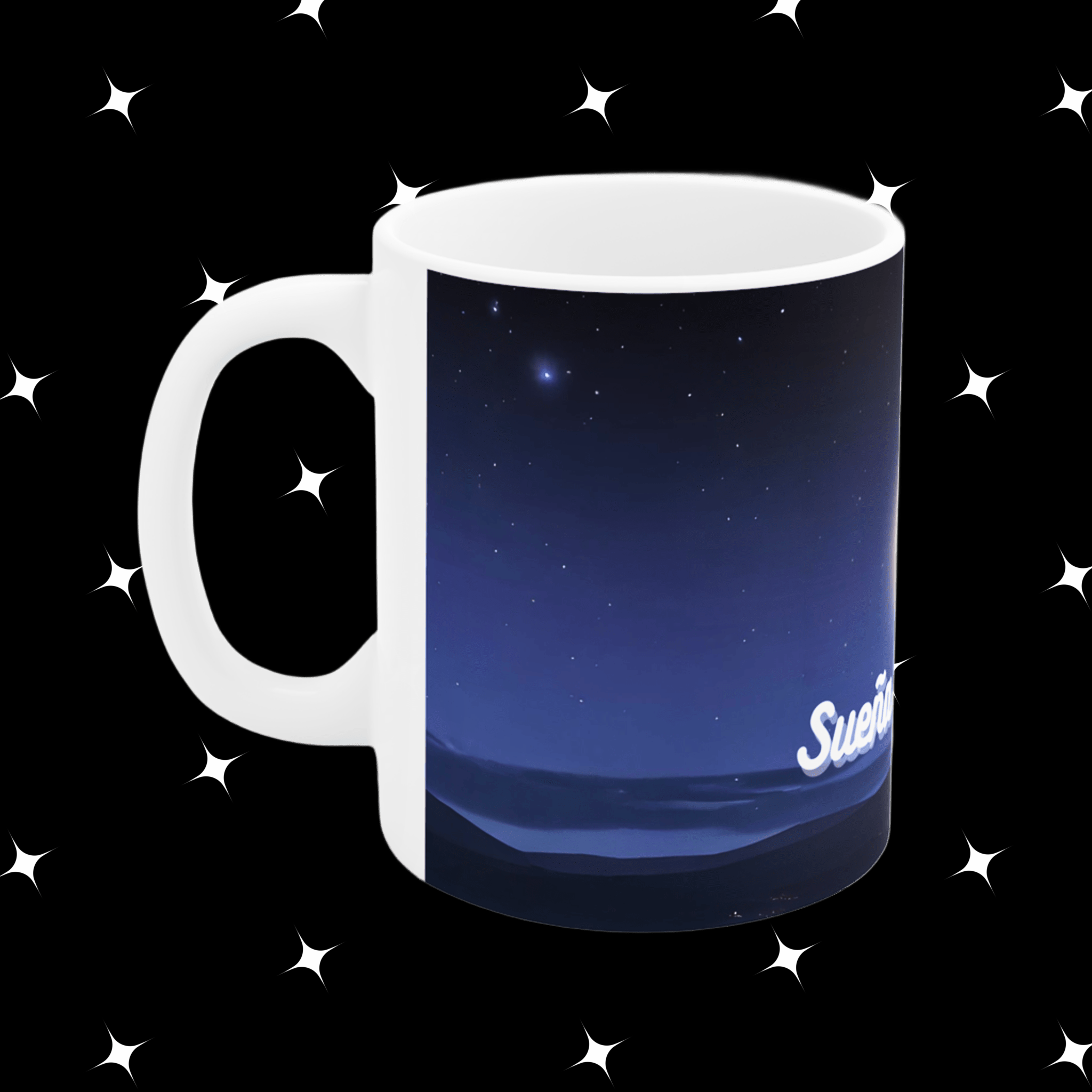 Taza “Sueña en grande” – Luna y estrellas en estilo cute, ideal para inspirar cada día (11oz/15oz) product thumbnail image