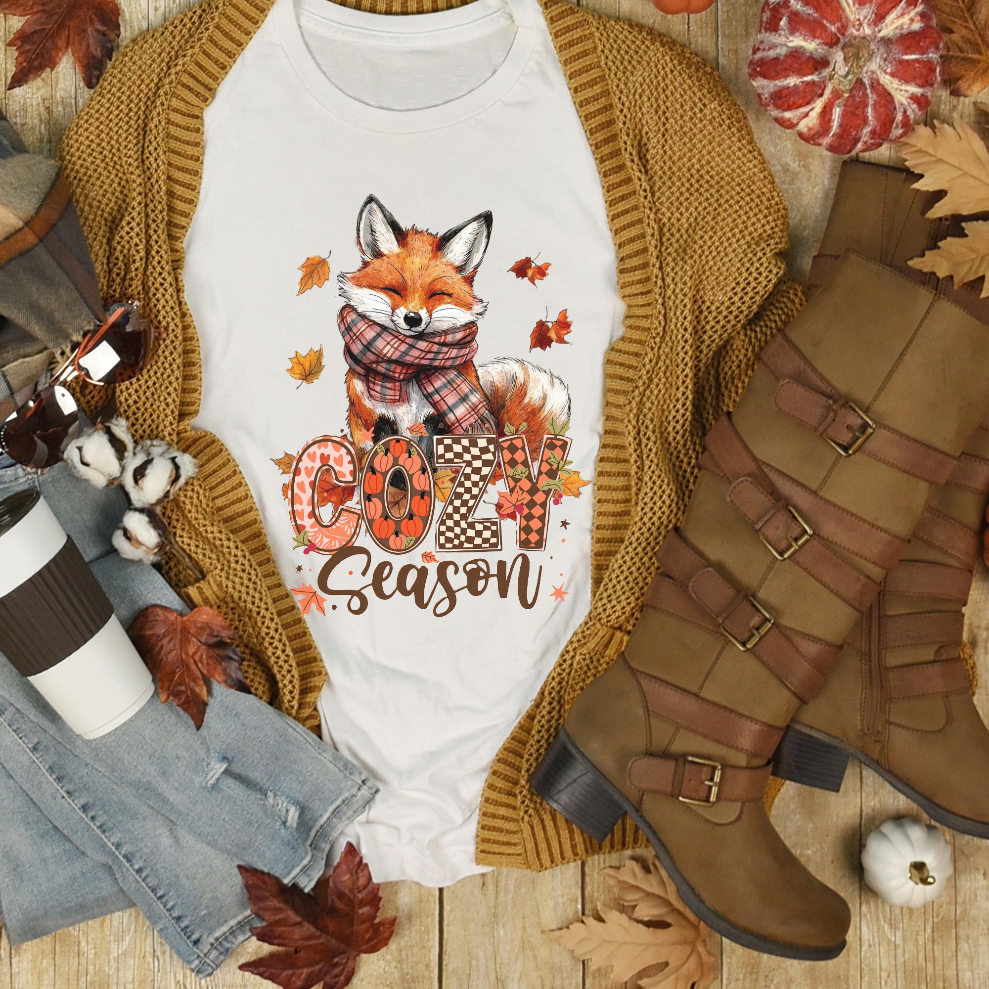 Cozy Season Fox Tee  product thumbnail image