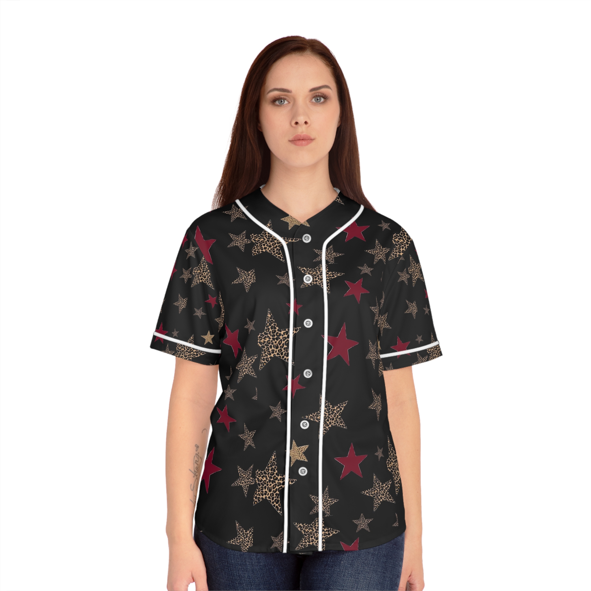 Personalized Women's Baseball Pajama Style, Customizable Pattern Shirt, Gift for Her, Casual Wear, Summer Outfit, Trendy Apparel product thumbnail image Personalized Women's Baseball Pajama Style, Customizable Pattern Shirt, Gift for Her, Casual Wear, Summer Outfit, Trendy Apparel product thumbnail image