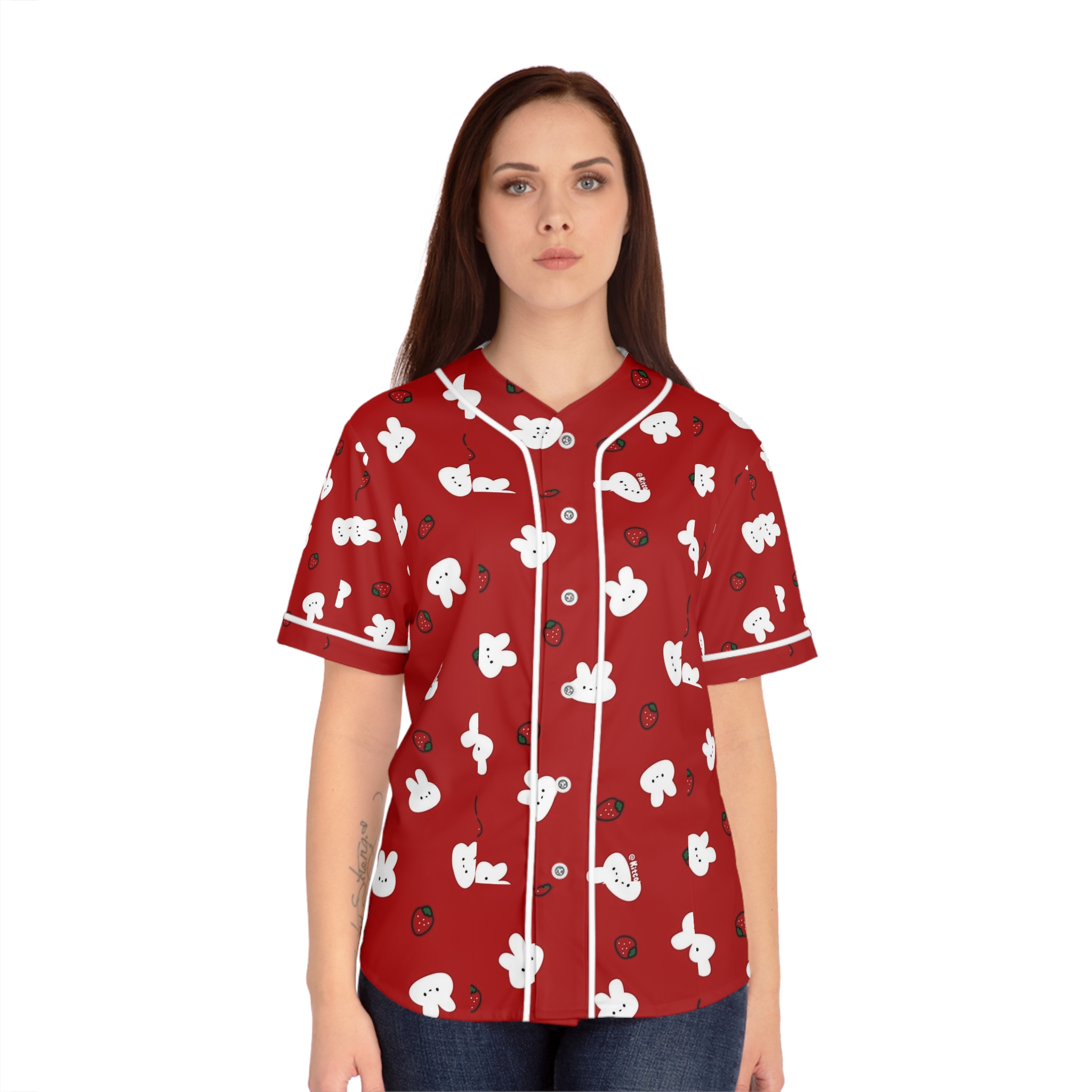 Personalized Women's Baseball Pajama Style, Customizable Pattern Shirt, Gift for Her, Casual Wear, Summer Outfit, Trendy Apparel product thumbnail image Personalized Women's Baseball Pajama Style, Customizable Pattern Shirt, Gift for Her, Casual Wear, Summer Outfit, Trendy Apparel product thumbnail image