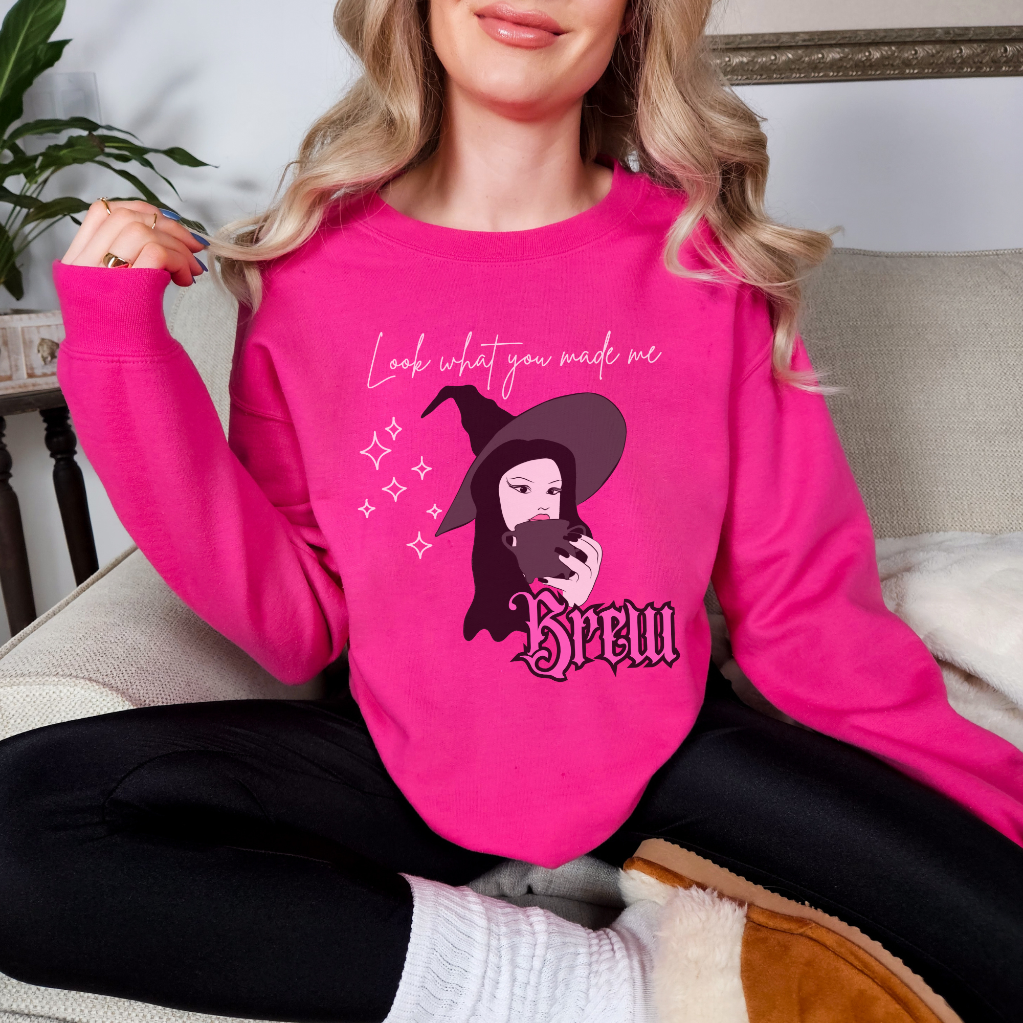 Witchy Unisex Crewneck Sweatshirt - Perfect for Halloween, Cozy Casual, Gift for Witches, Spooky Season, Everyday Wear Witchy Unisex Crewneck Sweatshirt - Perfect for Halloween, Cozy Casual, Gift for Witches, Spooky Season, Everyday Wear