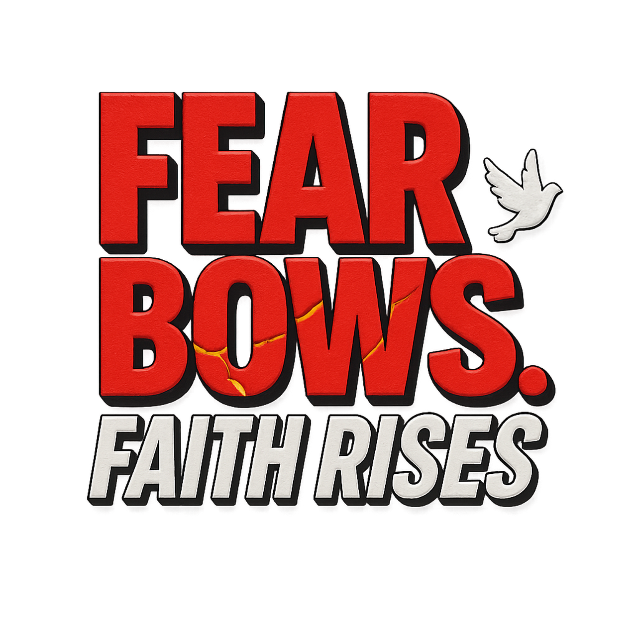 Hoodie Sweatshirt Fear Bows Faith Rises 3D Streetwear Design