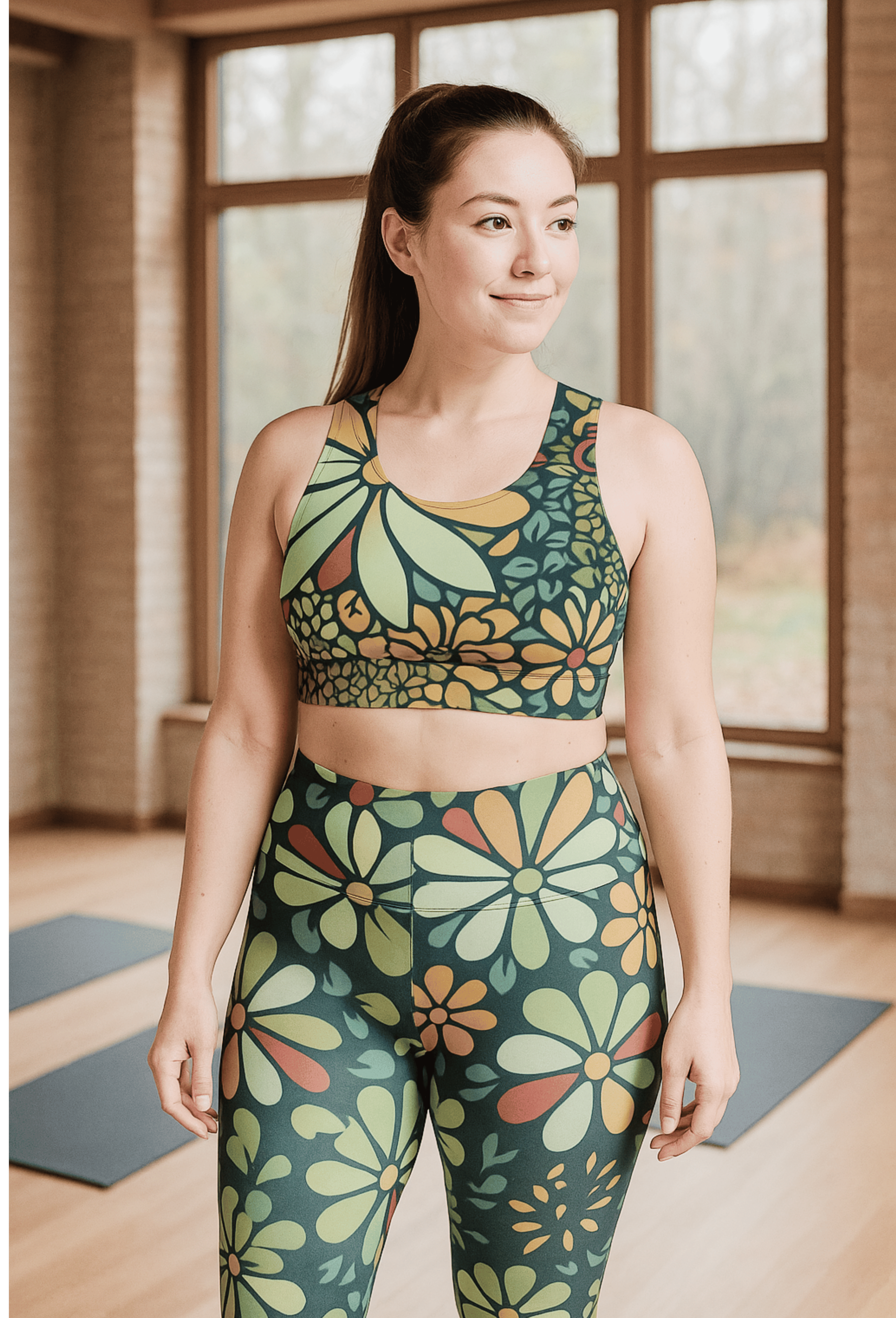 Boho Floral Women's Leggings, Vibrant Activewear, Stylish Lounge Pants, Summer Fashion, Gift for Her, Yoga and Fitness Leggings product thumbnail image Boho Floral Women's Leggings, Vibrant Activewear, Stylish Lounge Pants, Summer Fashion, Gift for Her, Yoga and Fitness Leggings product thumbnail image