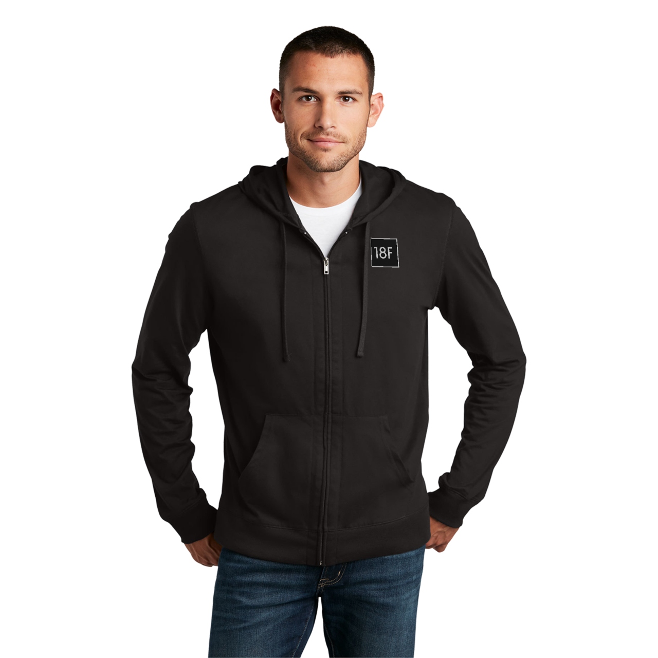 18F District® Unisex Full-Zip Hoodie product thumbnail image 18F District® Unisex Full-Zip Hoodie product thumbnail image