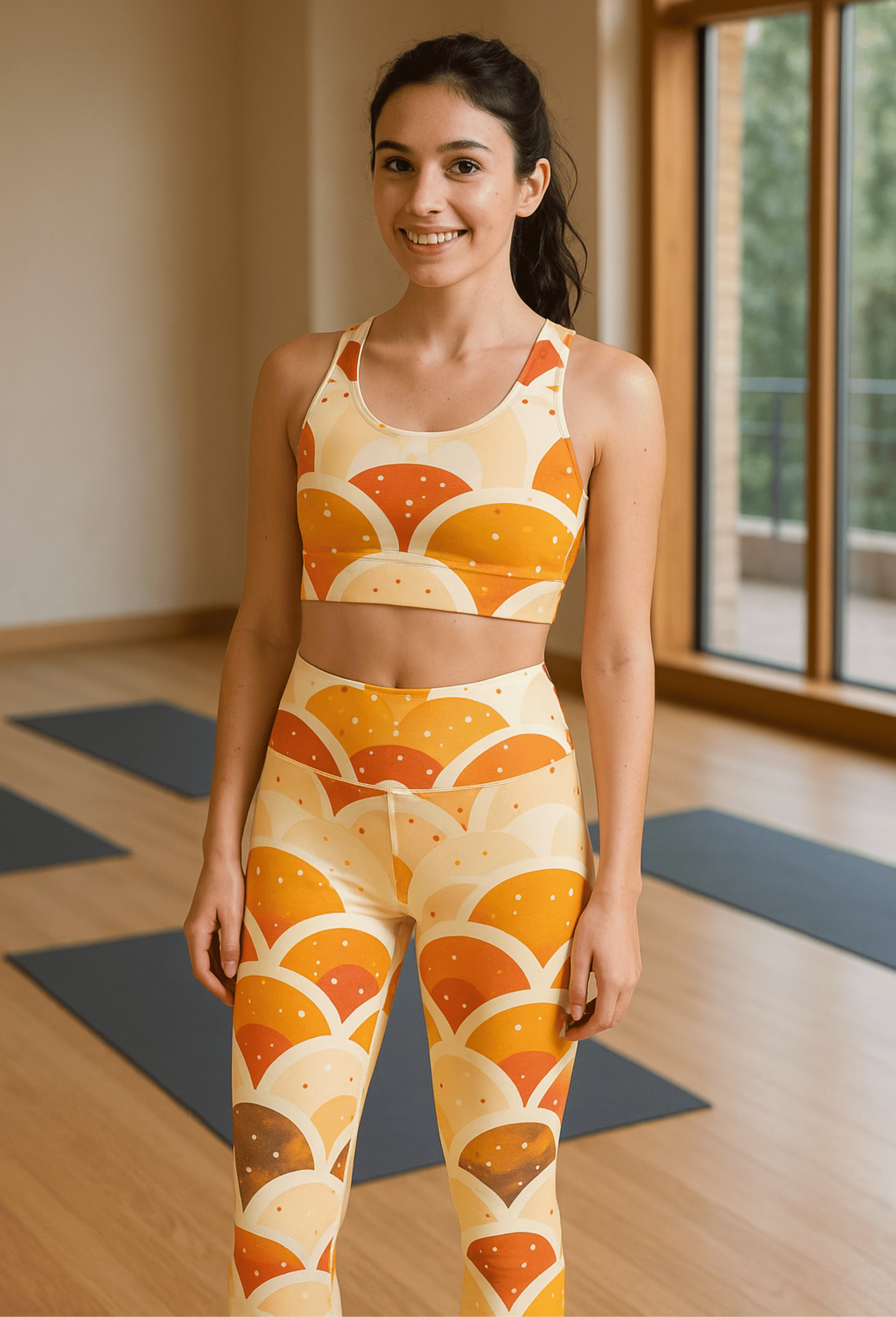 Boho Chic Women's Casual Leggings, Yoga, Activewear, Everyday Fashion, Comfortable Tights, Vibrant Patterned Leggings - Vibrant Orange product thumbnail image Boho Chic Women's Casual Leggings, Yoga, Activewear, Everyday Fashion, Comfortable Tights, Vibrant Patterned Leggings - Vibrant Orange product thumbnail image