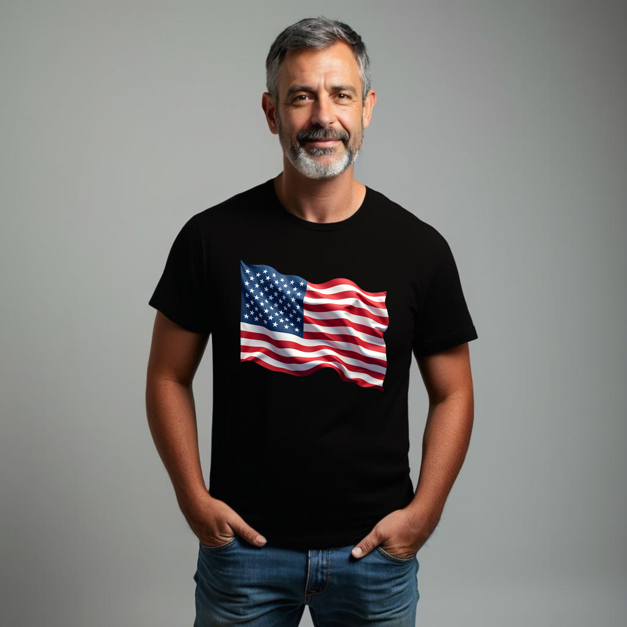 Patriotic Graphic Tee, American Flag T-Shirt, Summer Casual Wear, 4th of July Gift, Unisex Short Sleeve Shirt product thumbnail image