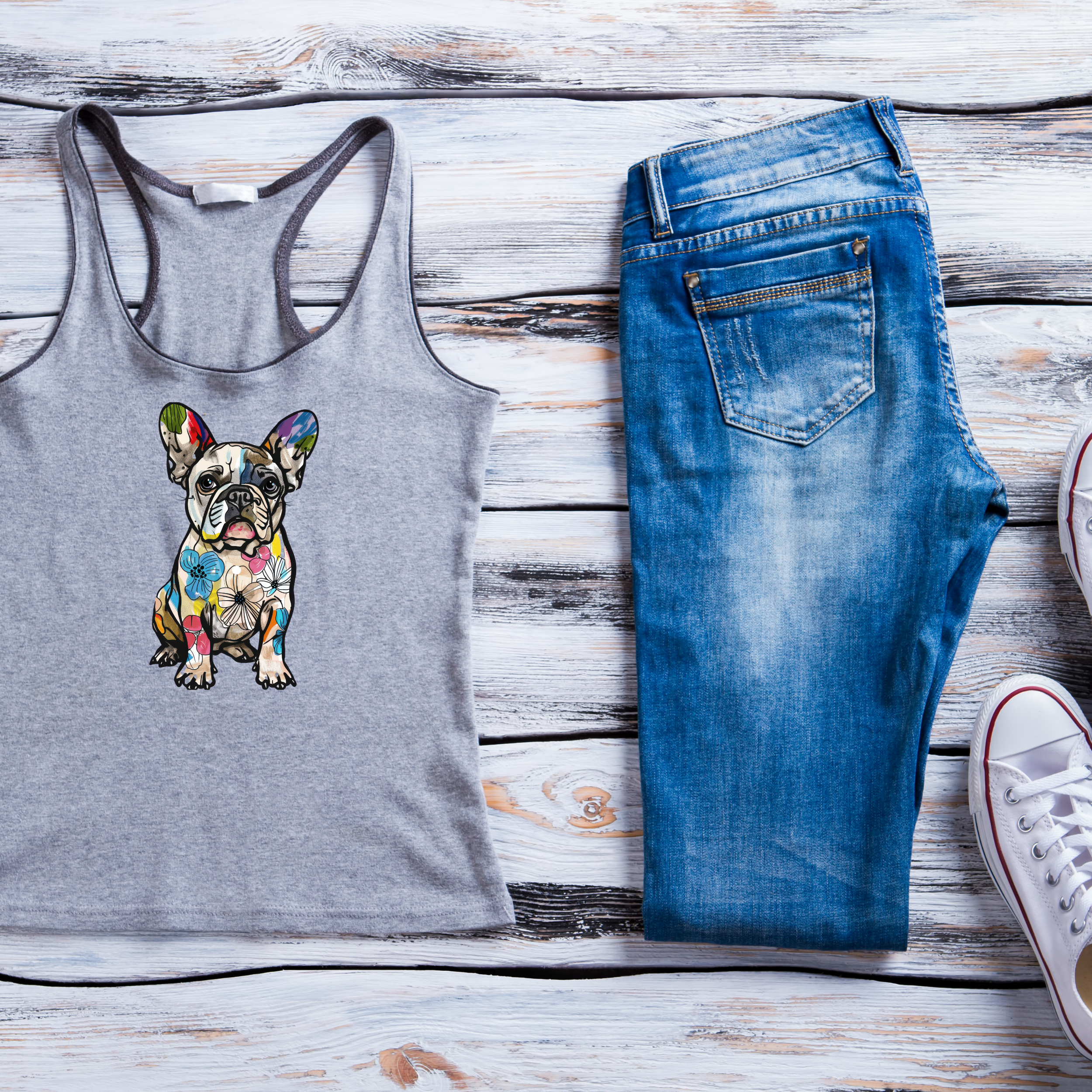 🔥French Bulldog Fierce and Fabulous Racerback Tank – Stylish Summer Top for Frenchie Moms and Dog Lovers product thumbnail image 🔥French Bulldog Fierce and Fabulous Racerback Tank – Stylish Summer Top for Frenchie Moms and Dog Lovers product thumbnail image