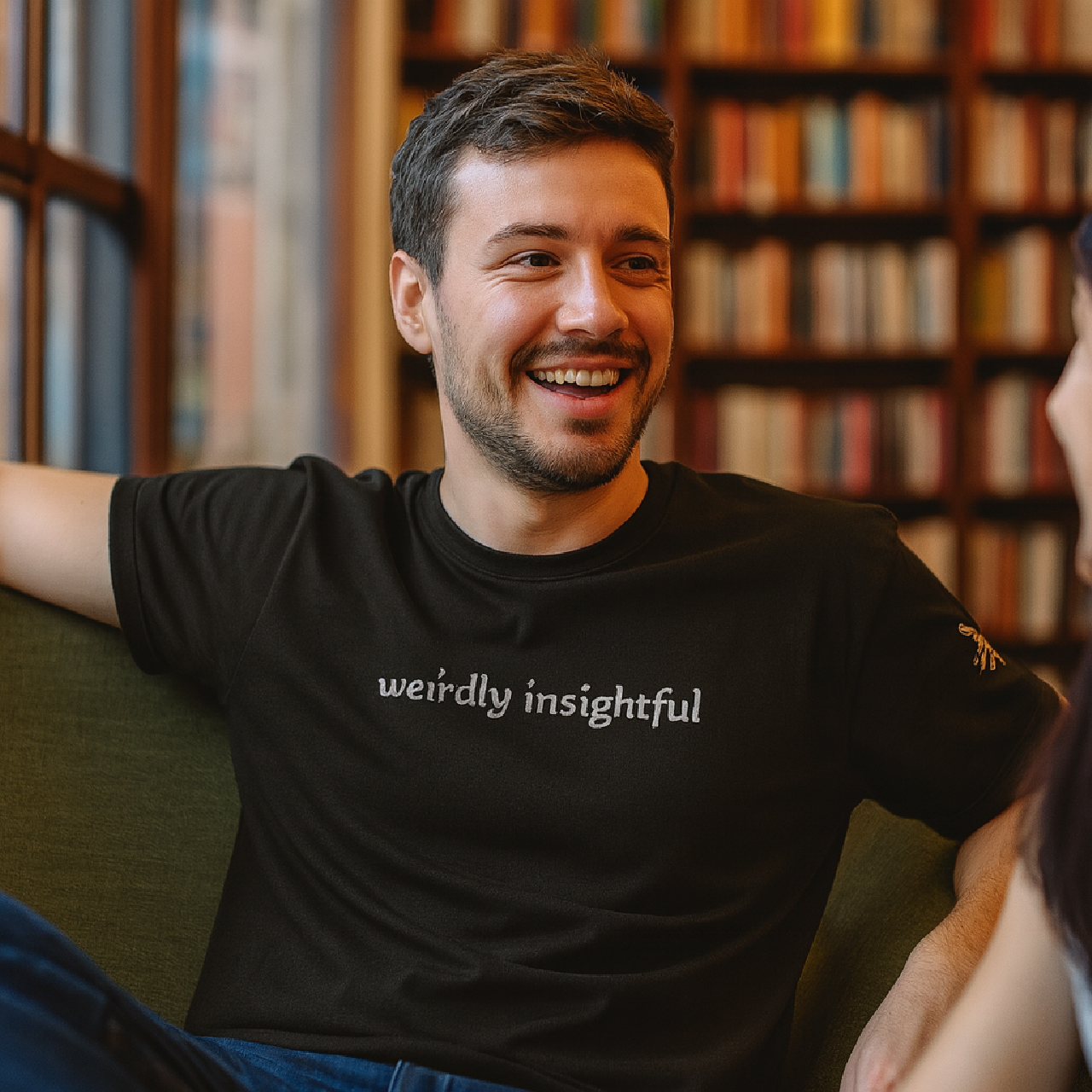 Weirdly Insightful Black 100% Cotton T-Shirt Weirdly Insightful Black 100% Cotton T-Shirt
