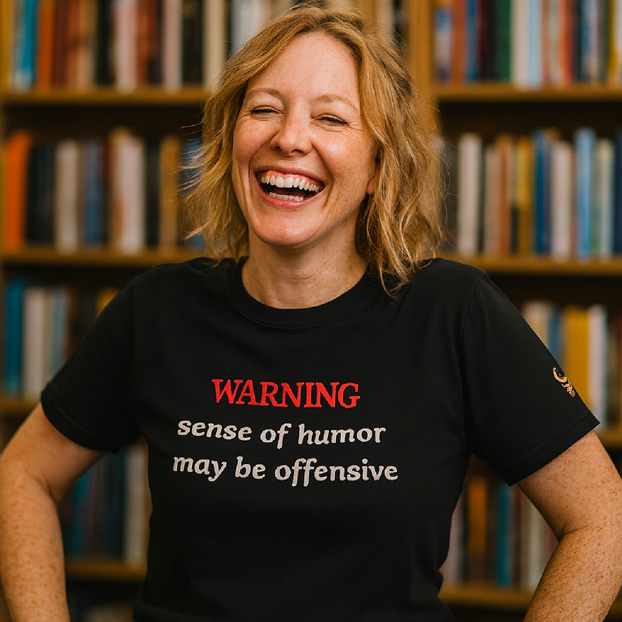 Warning: Sense of Humor May Be Offensive Black 100% Cotton T-Shirt