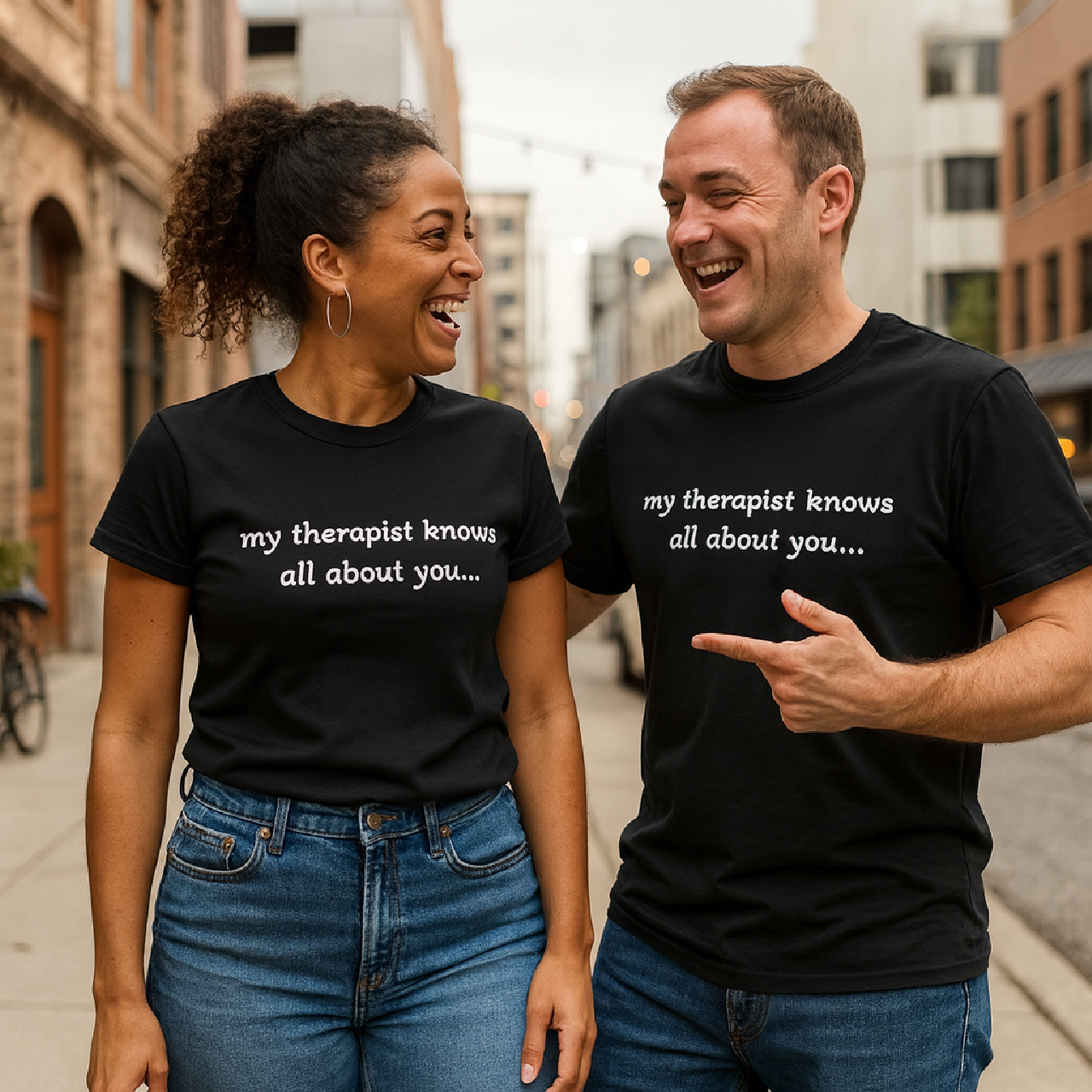 My Therapist Knows Black 100% Cotton T-Shirt