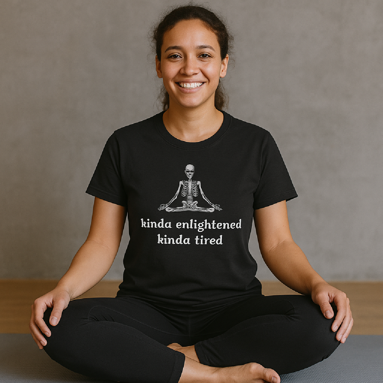 Kinda Enlightened Black 100% Cotton T-Shirt product thumbnail image Kinda Enlightened Black 100% Cotton T-Shirt product thumbnail image