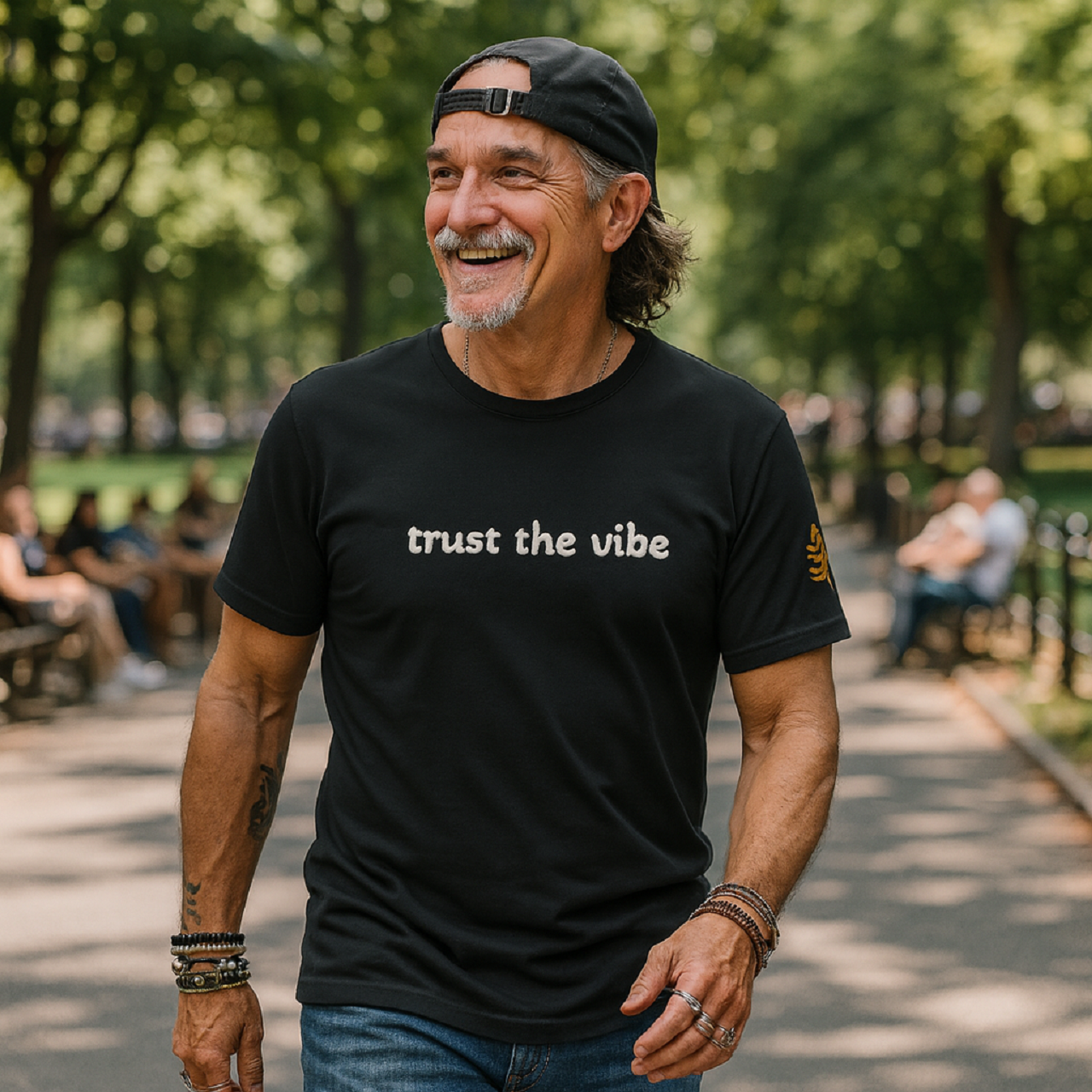 Trust the Vibe Black 100% Cotton T-Shirt