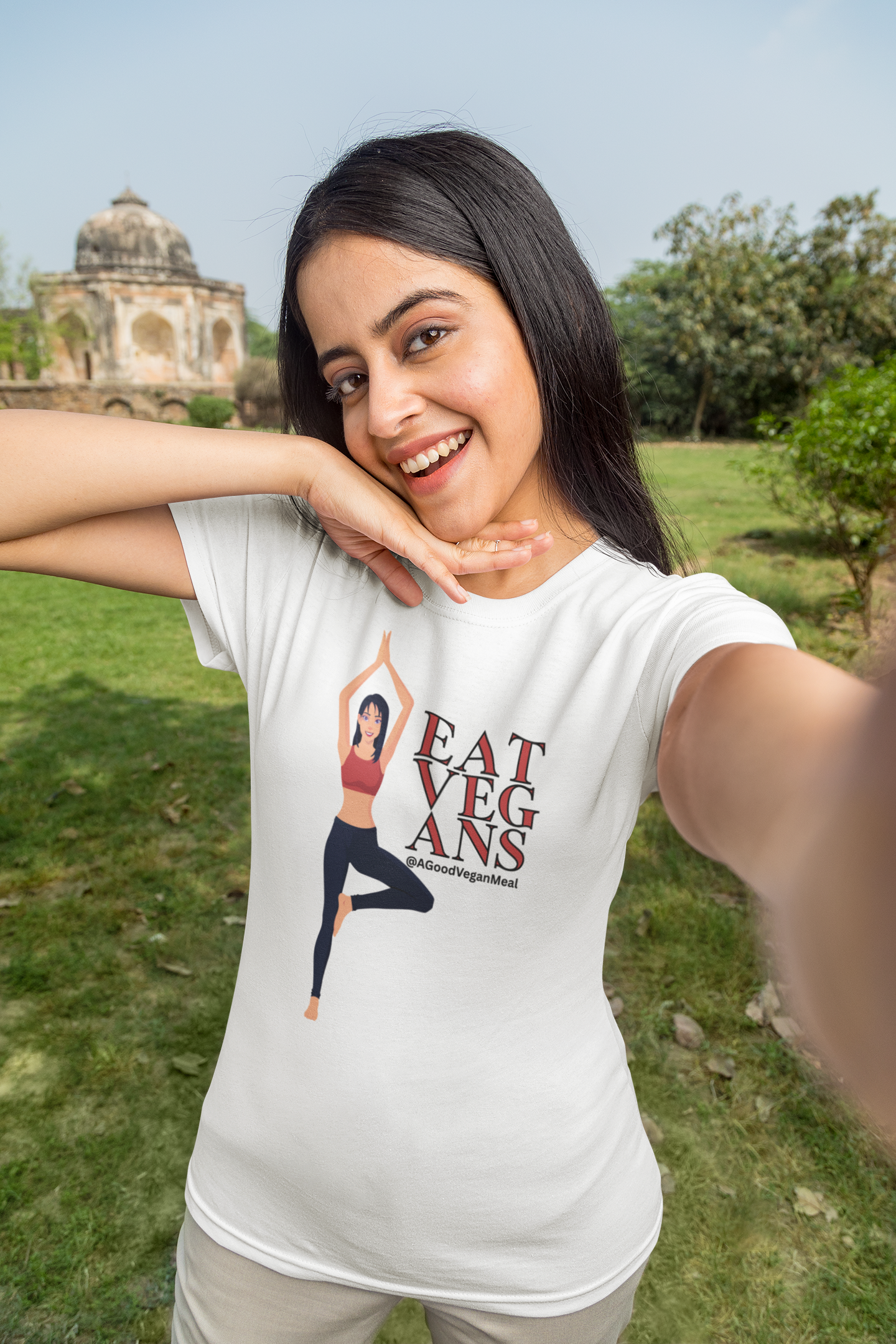Women's Yoga Tee, Eat Vegans Graphic Tee, Sustainable Fashion, Cute Workout Shirt, Gift for Vegans, Fitness Apparel