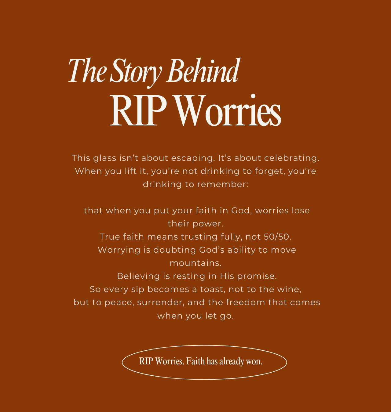 RIP Worries Personalized Wine Glass, Faith-Inspired Engraved Glassware, Custom Gift for Wine Lovers, Housewarming, Wedding or Celebration product thumbnail image RIP Worries Personalized Wine Glass, Faith-Inspired Engraved Glassware, Custom Gift for Wine Lovers, Housewarming, Wedding or Celebration product thumbnail image