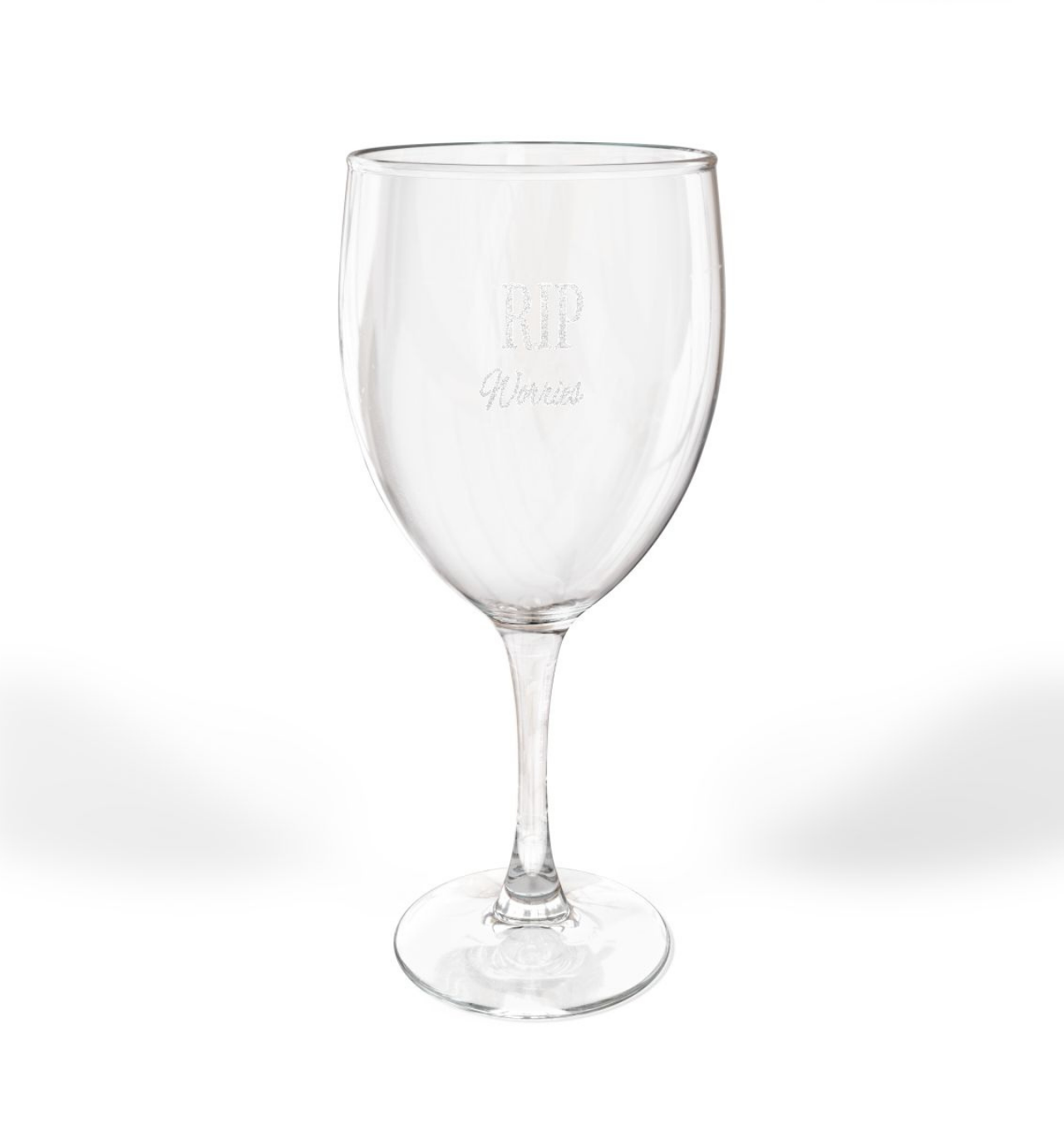RIP Worries Personalized Wine Glass, Faith-Inspired Engraved Glassware, Custom Gift for Wine Lovers, Housewarming, Wedding or Celebration product thumbnail image RIP Worries Personalized Wine Glass, Faith-Inspired Engraved Glassware, Custom Gift for Wine Lovers, Housewarming, Wedding or Celebration product thumbnail image