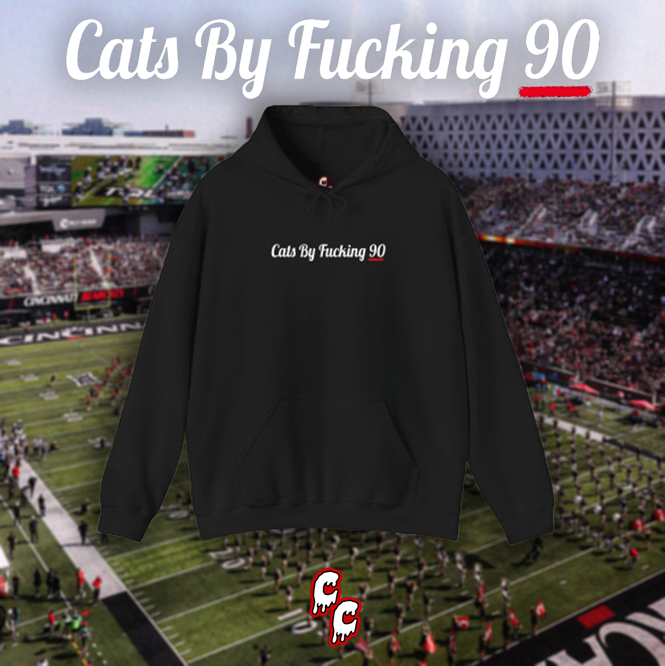 Cats by F*cking 90 Hoodie