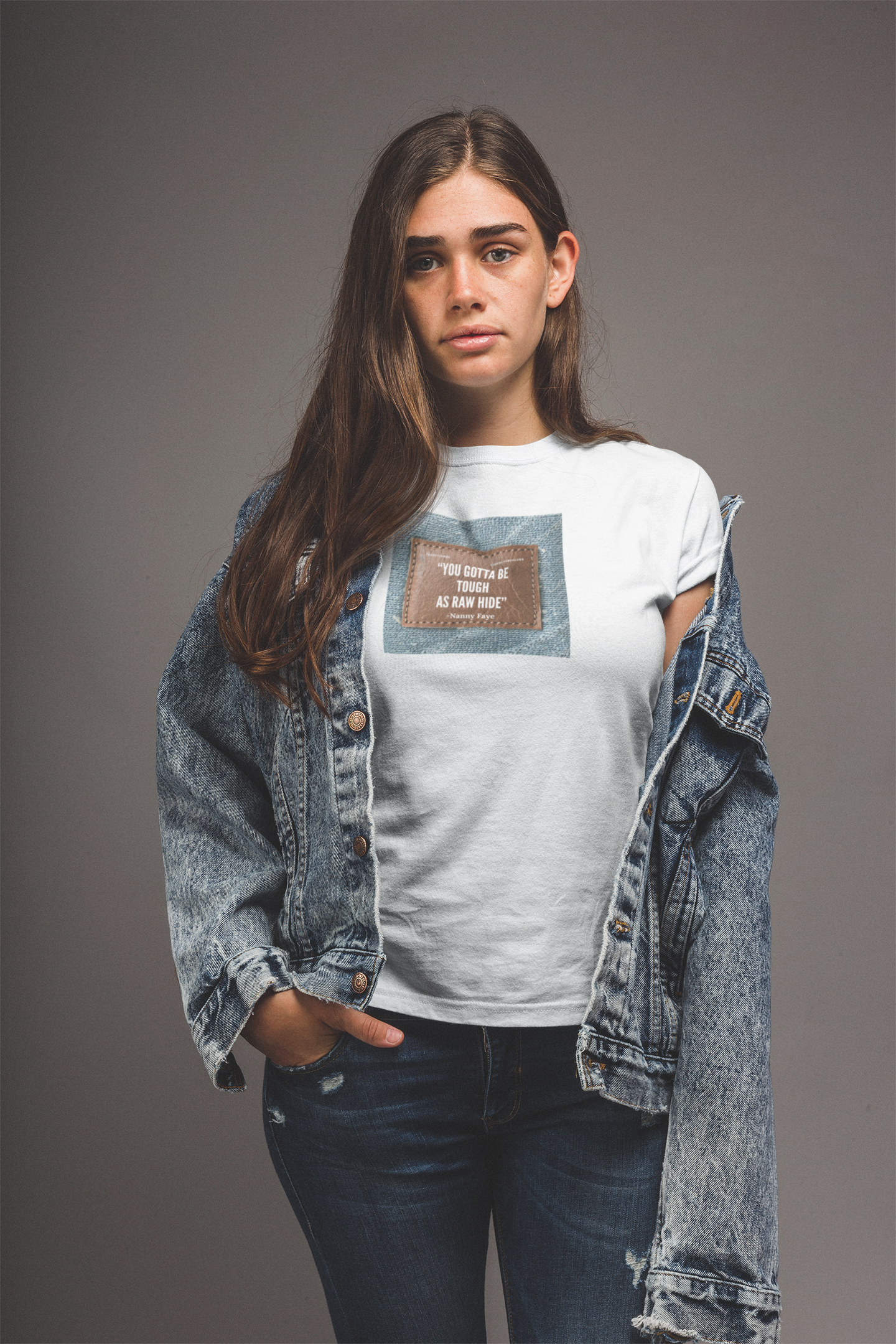 Tough As Raw Hide Crew Tee, Motivational T-Shirt, Unisex Motivational Tee, Gift for Nature Lovers, Team Faye Apparel