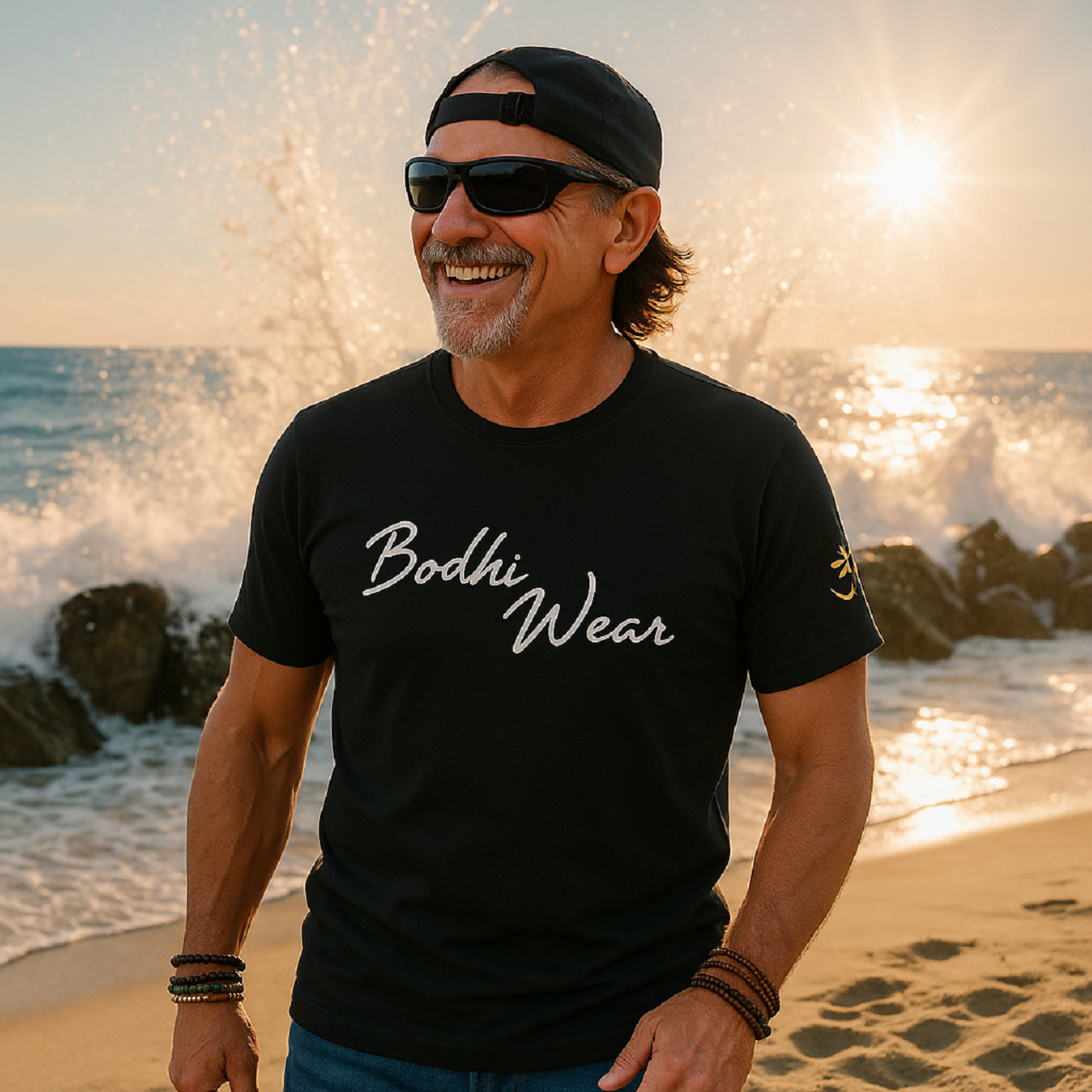 Signature Logo Black 100% Cotton Black T-Shirt