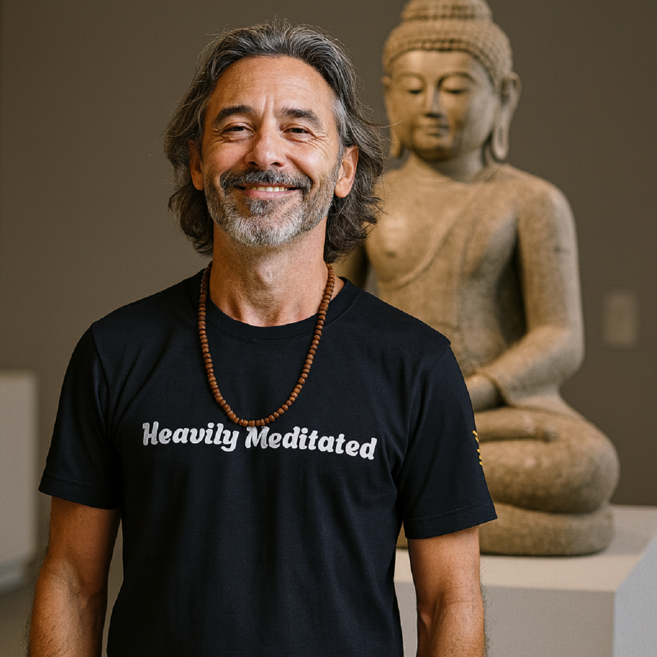 Heavily Meditated Black 100% Cotton T-Shirt product thumbnail image Heavily Meditated Black 100% Cotton T-Shirt product thumbnail image