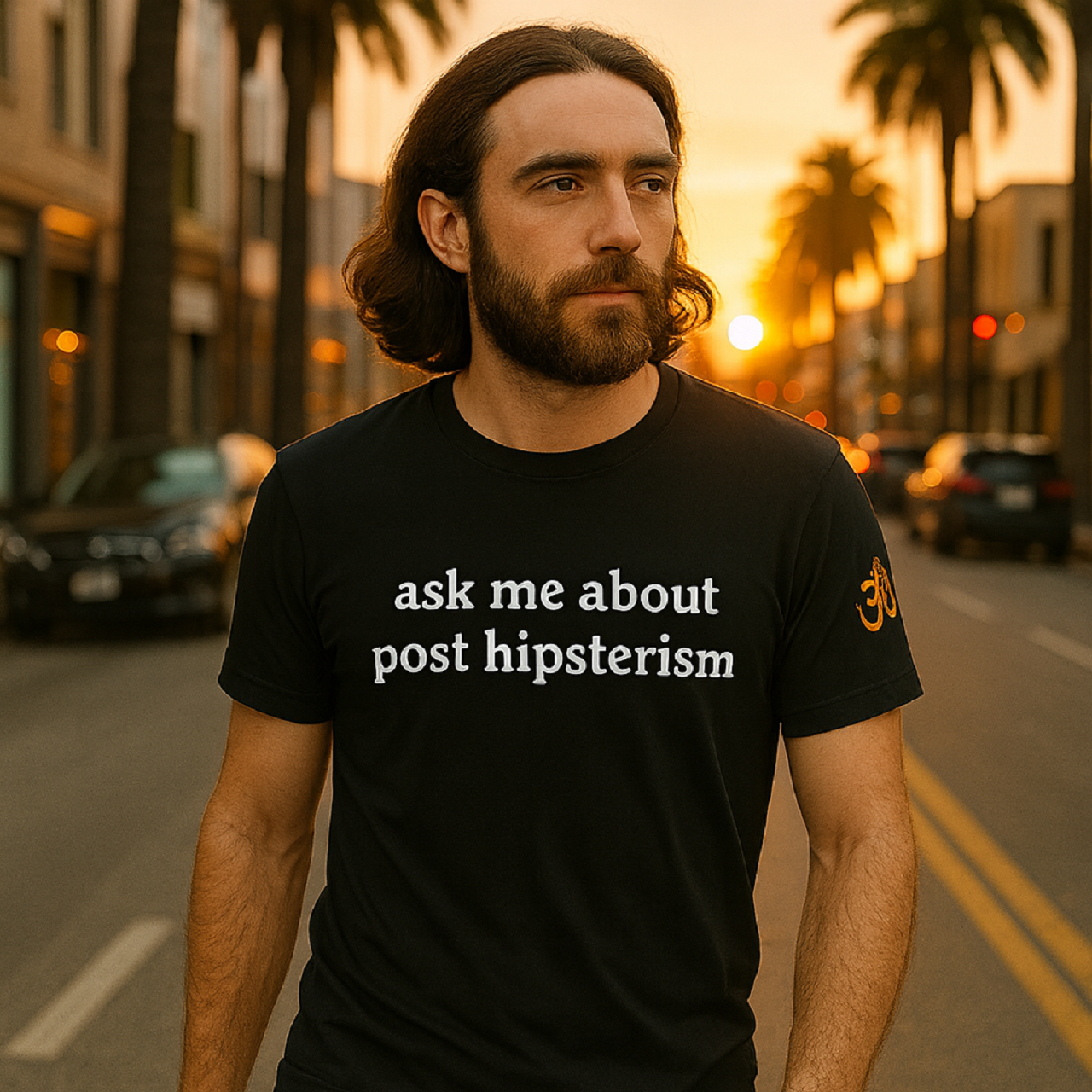 Ask Me About Post Hipsterism 100% Cotton Black T-Shirt product thumbnail image Ask Me About Post Hipsterism 100% Cotton Black T-Shirt product thumbnail image