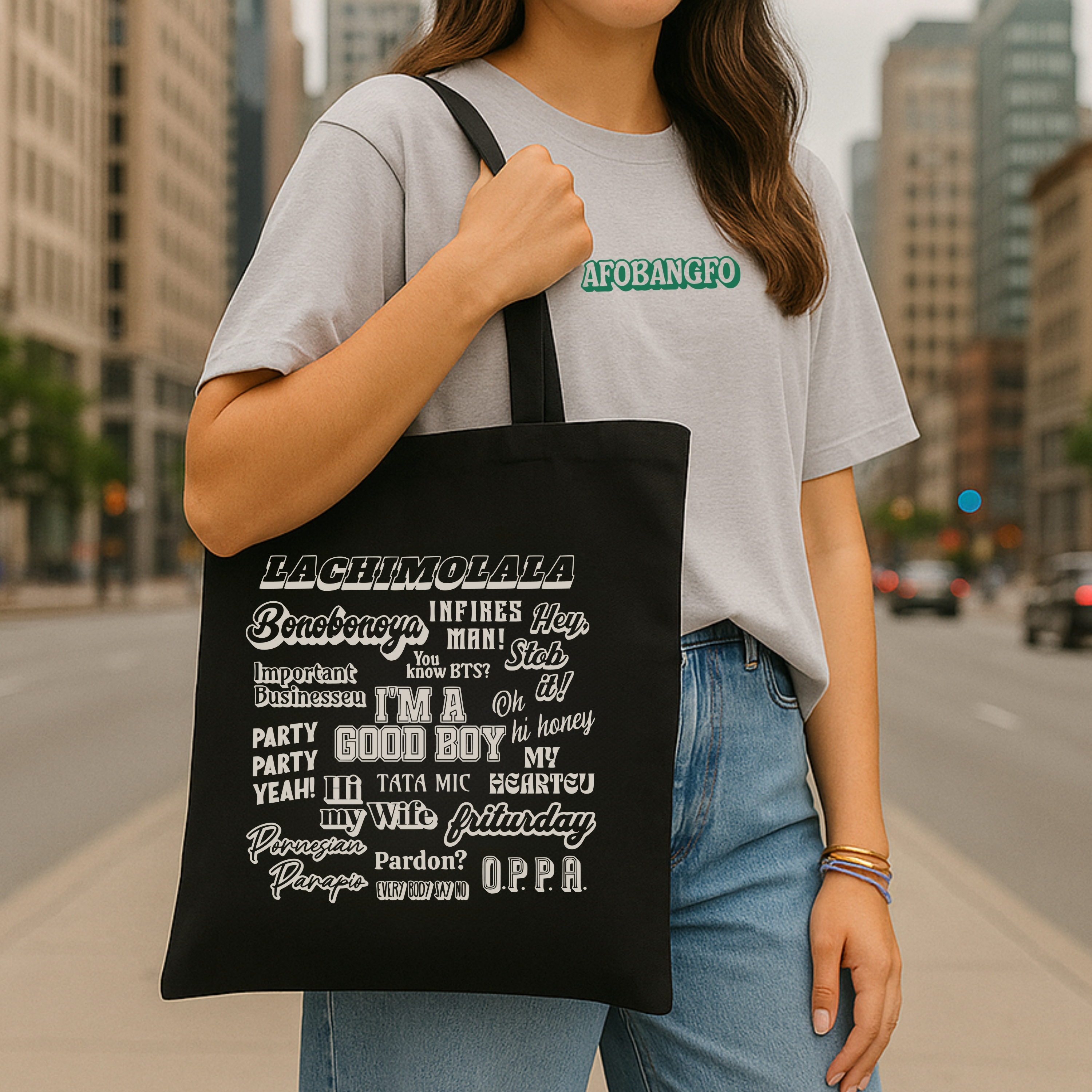 Bangtan Quotes Cotton Canvas Tote Bag, Designed by Army for Army product thumbnail image Bangtan Quotes Cotton Canvas Tote Bag, Designed by Army for Army product thumbnail image