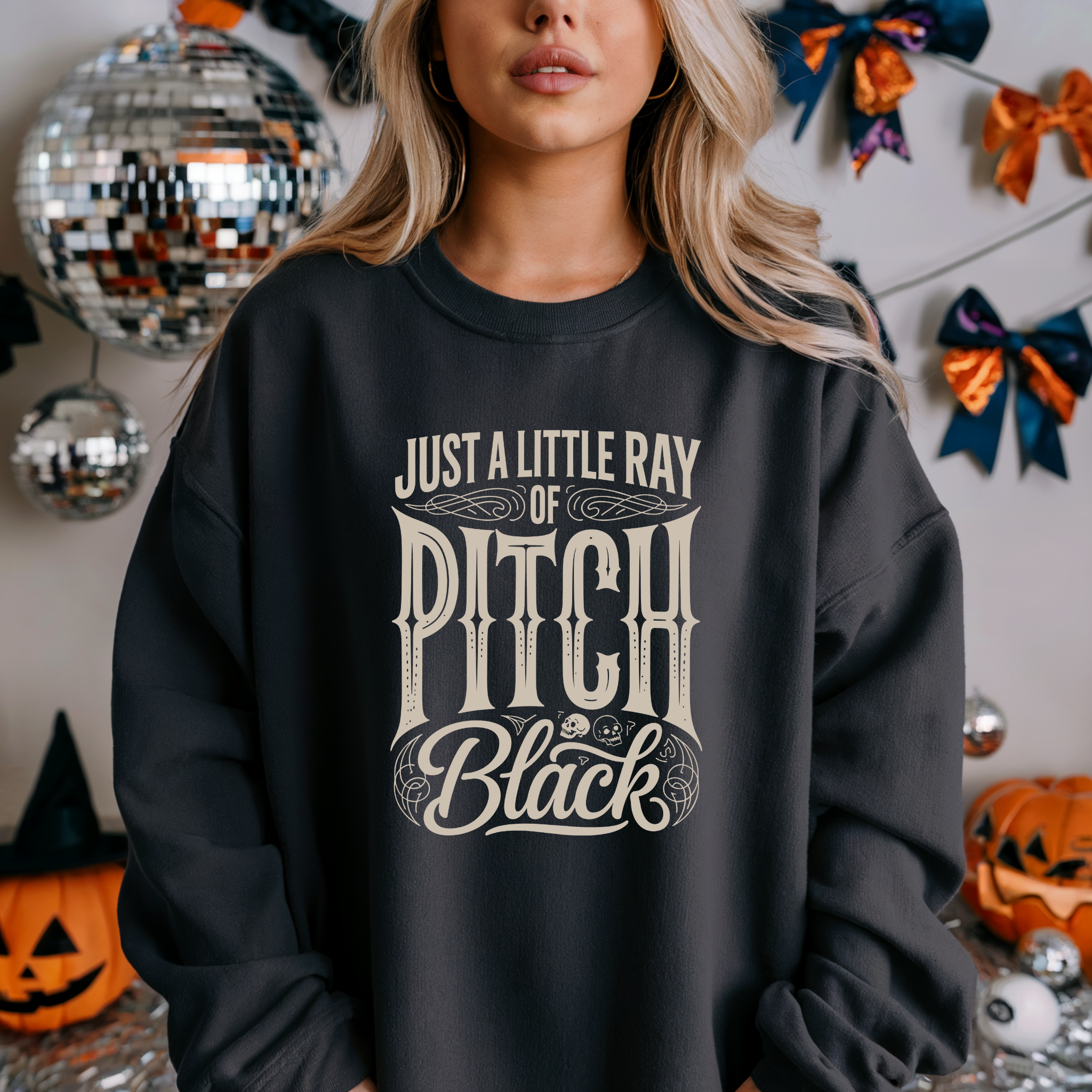 Little Bit of Pitch Black Crewneck-Moody Comfort Sweatshirt product thumbnail image